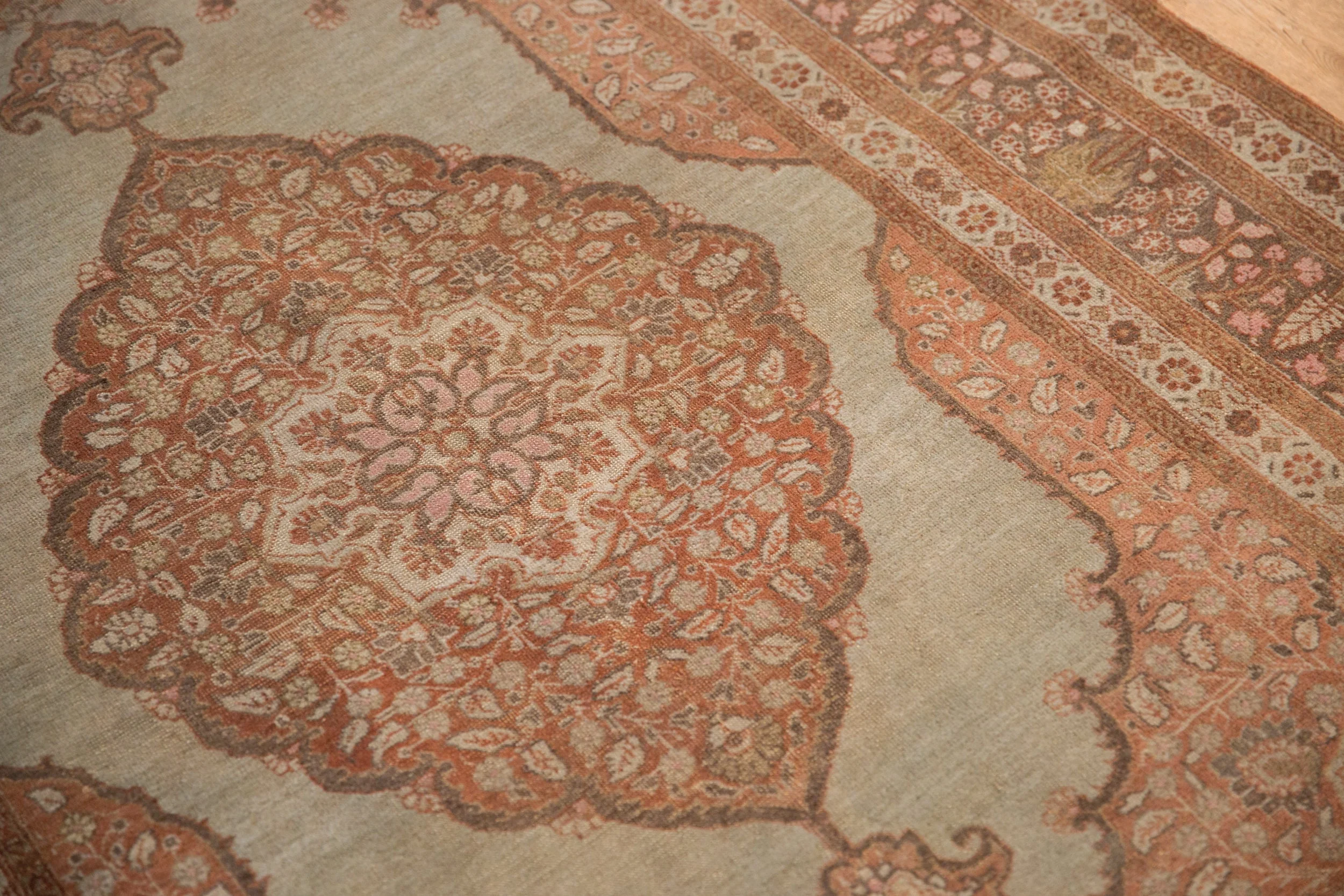 4x6 Antique Tabriz Rug - Image 9