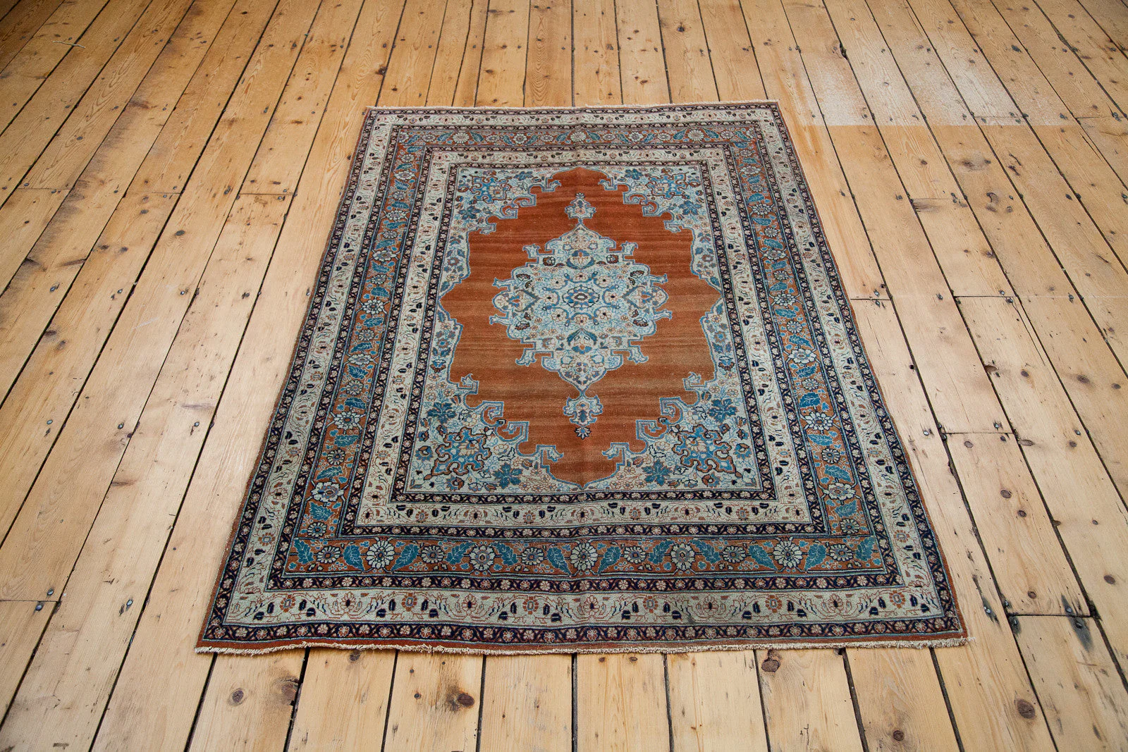 4x6 Fine Antique Haji Jalili Tabriz Rug - Image 11