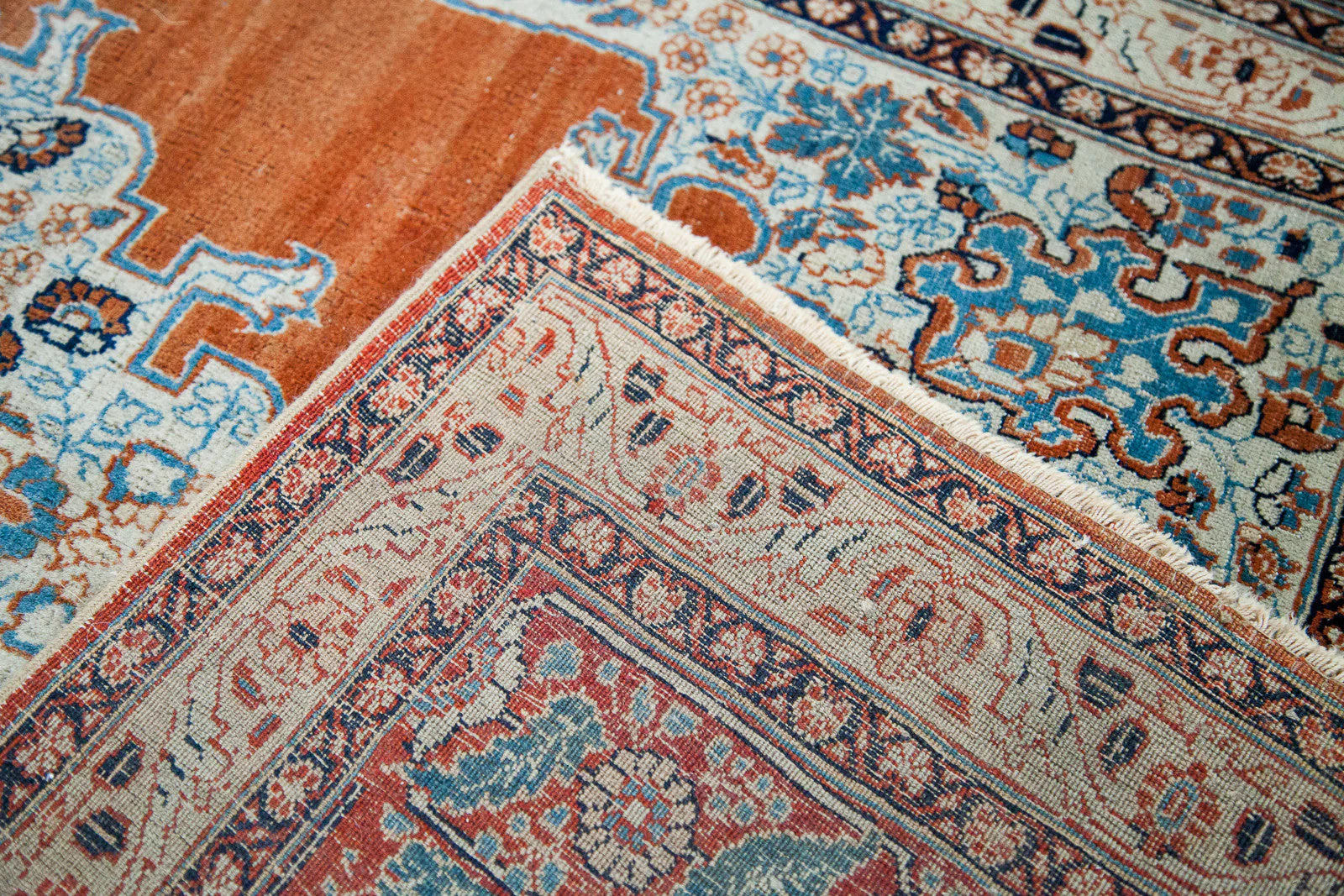 4x6 Fine Antique Haji Jalili Tabriz Rug - Image 12