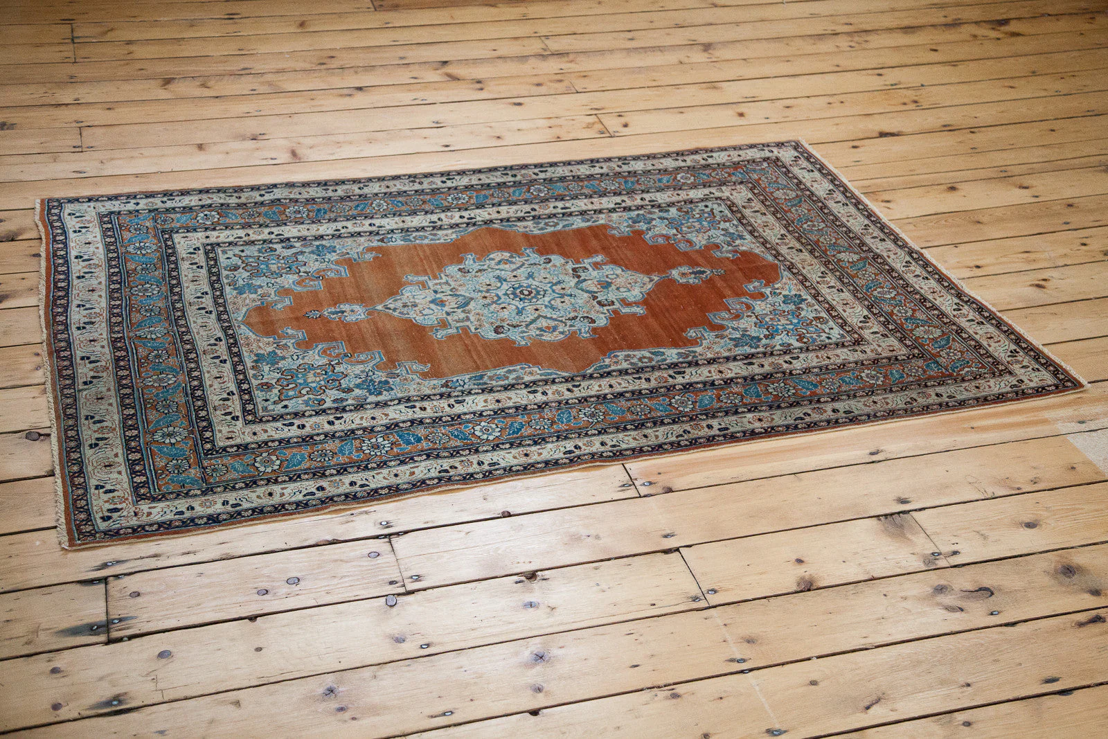 4x6 Fine Antique Haji Jalili Tabriz Rug - Image 6