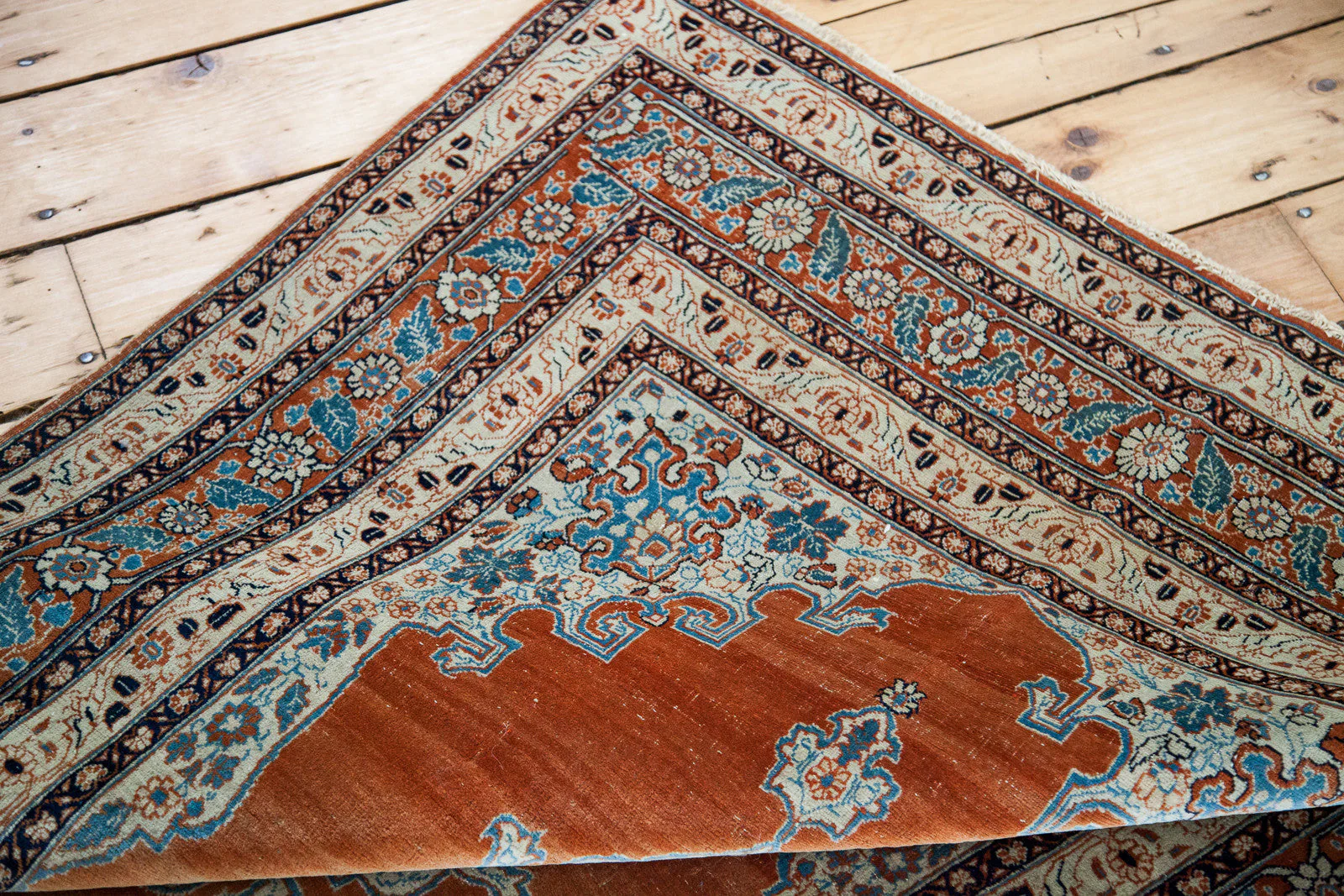 4x6 Fine Antique Haji Jalili Tabriz Rug - Image 7