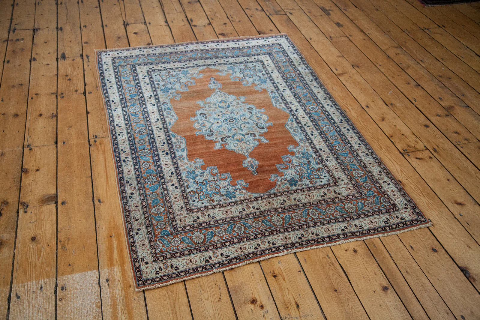4x6 Fine Antique Haji Jalili Tabriz Rug - Image 8