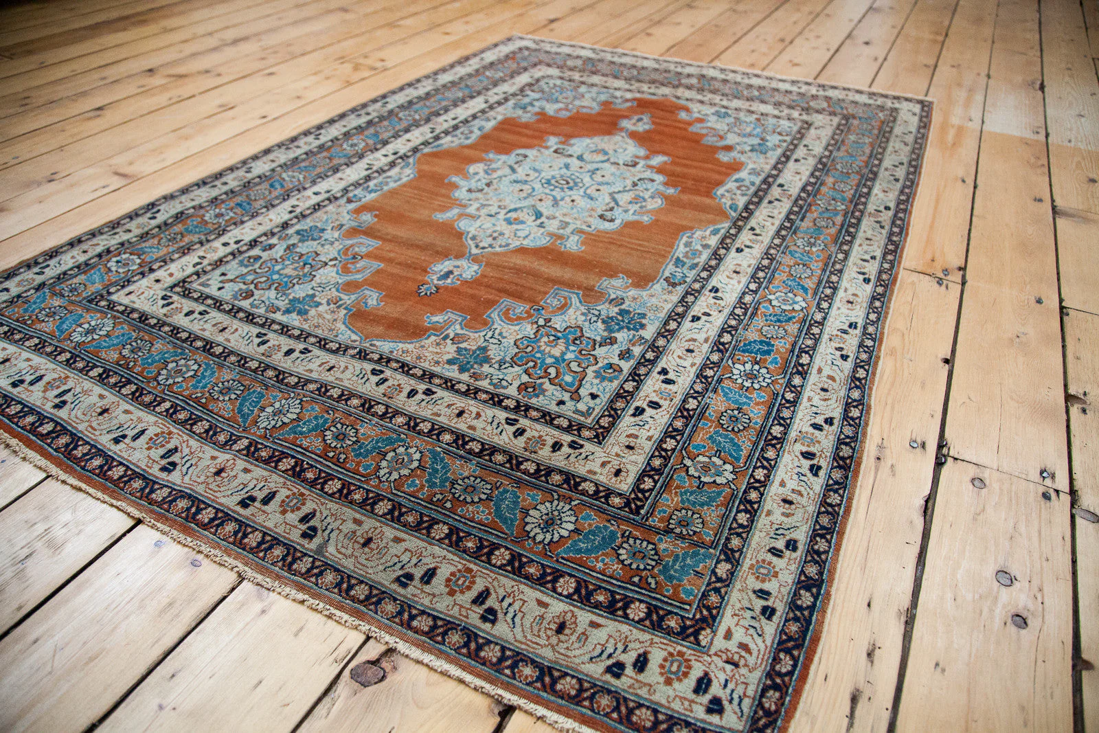 4x6 Fine Antique Haji Jalili Tabriz Rug - Image 9