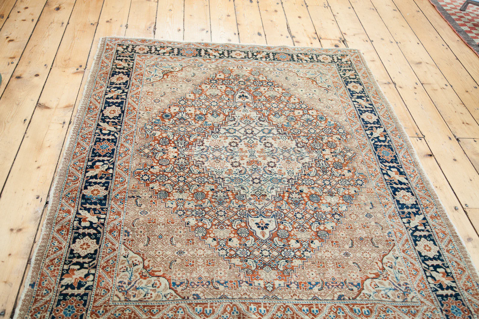 4x6 Fine Antique Tabriz Area Rug - Image 3