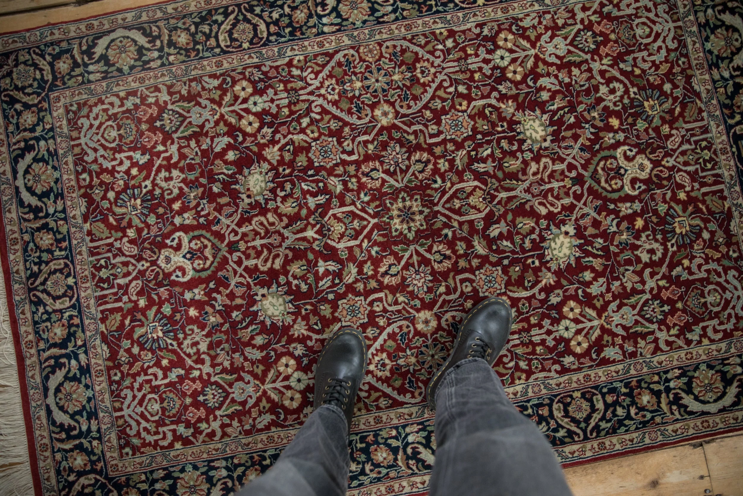 4x6 Fine Indian Tabriz Design Rug - Image 2