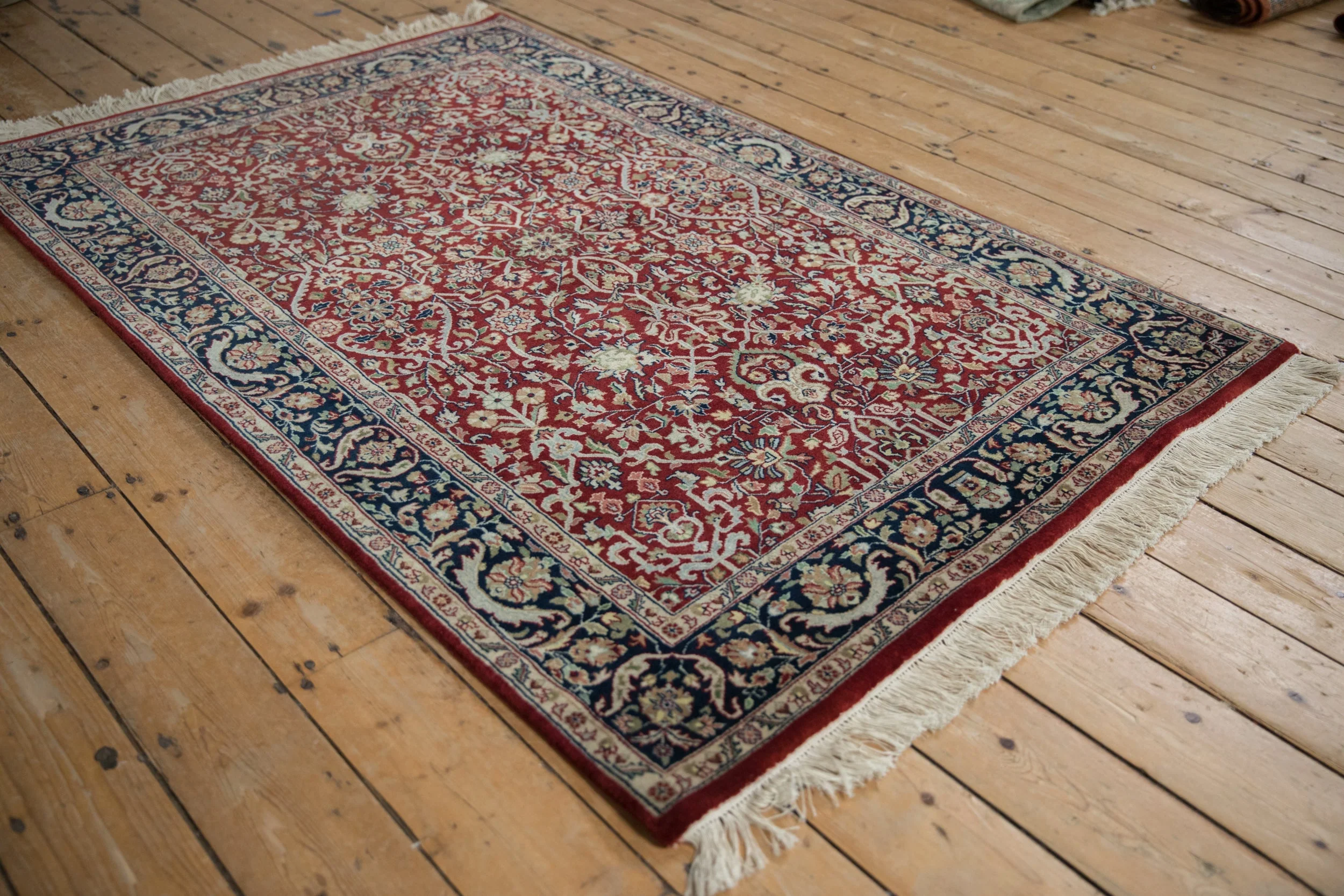 4x6 Fine Indian Tabriz Design Rug - Image 4