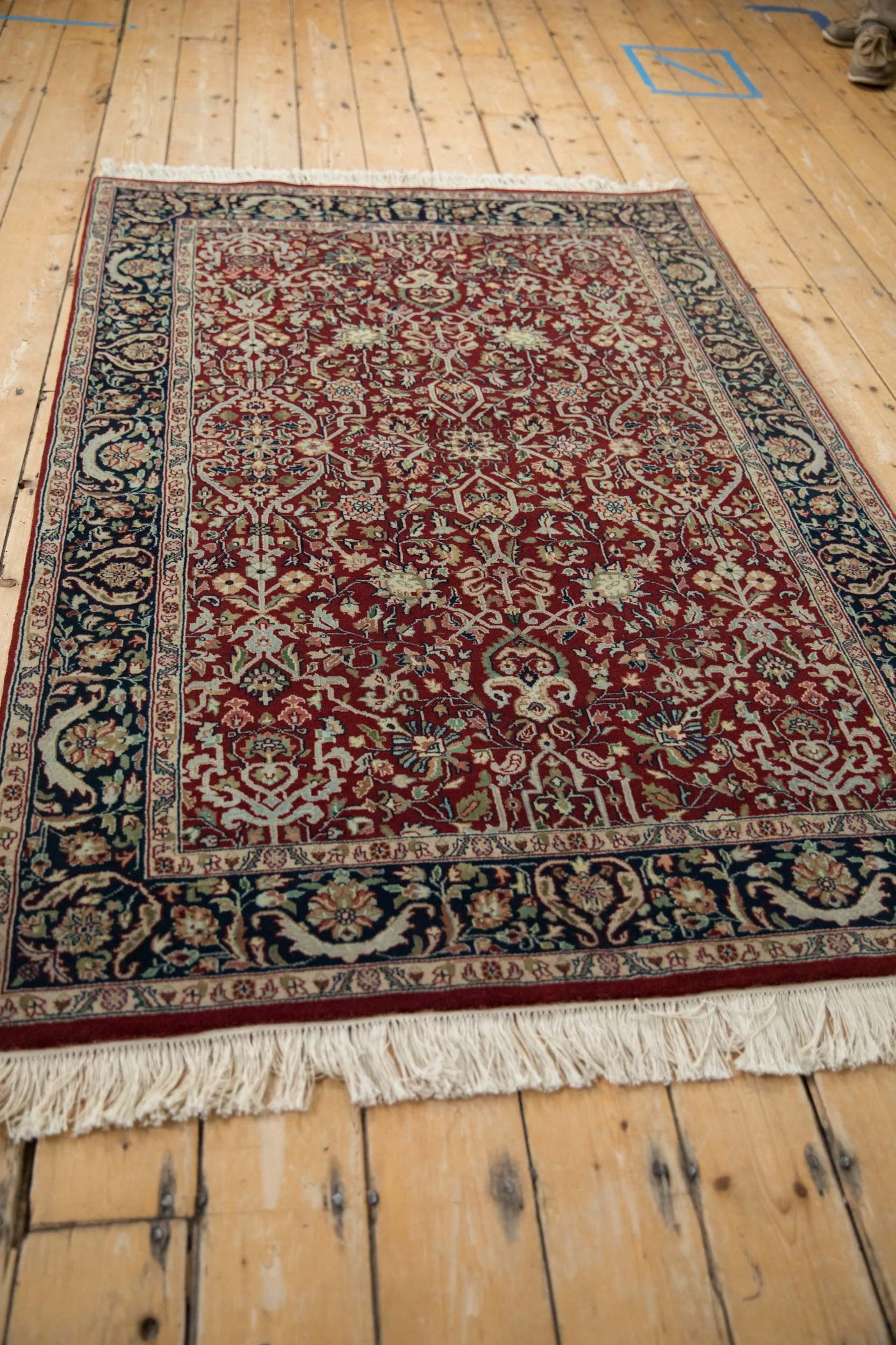 4x6 Fine Indian Tabriz Design Rug - Image 6