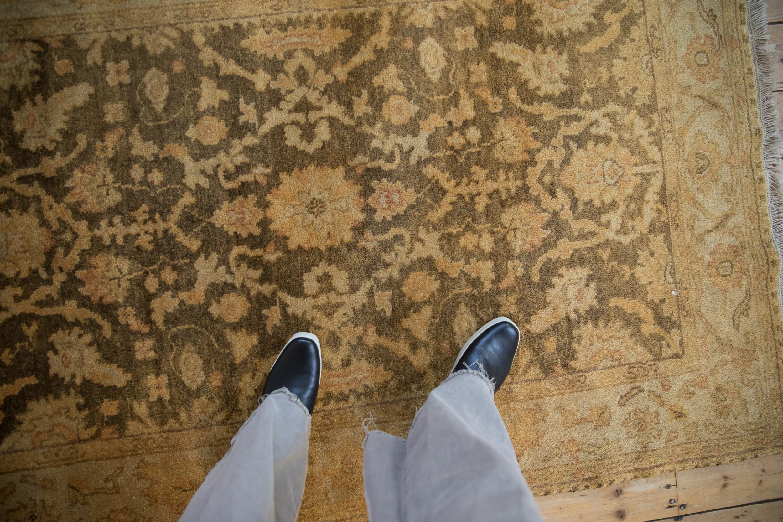 4x6 New Gold Wash Indian Oushak Design Rug - Image 2