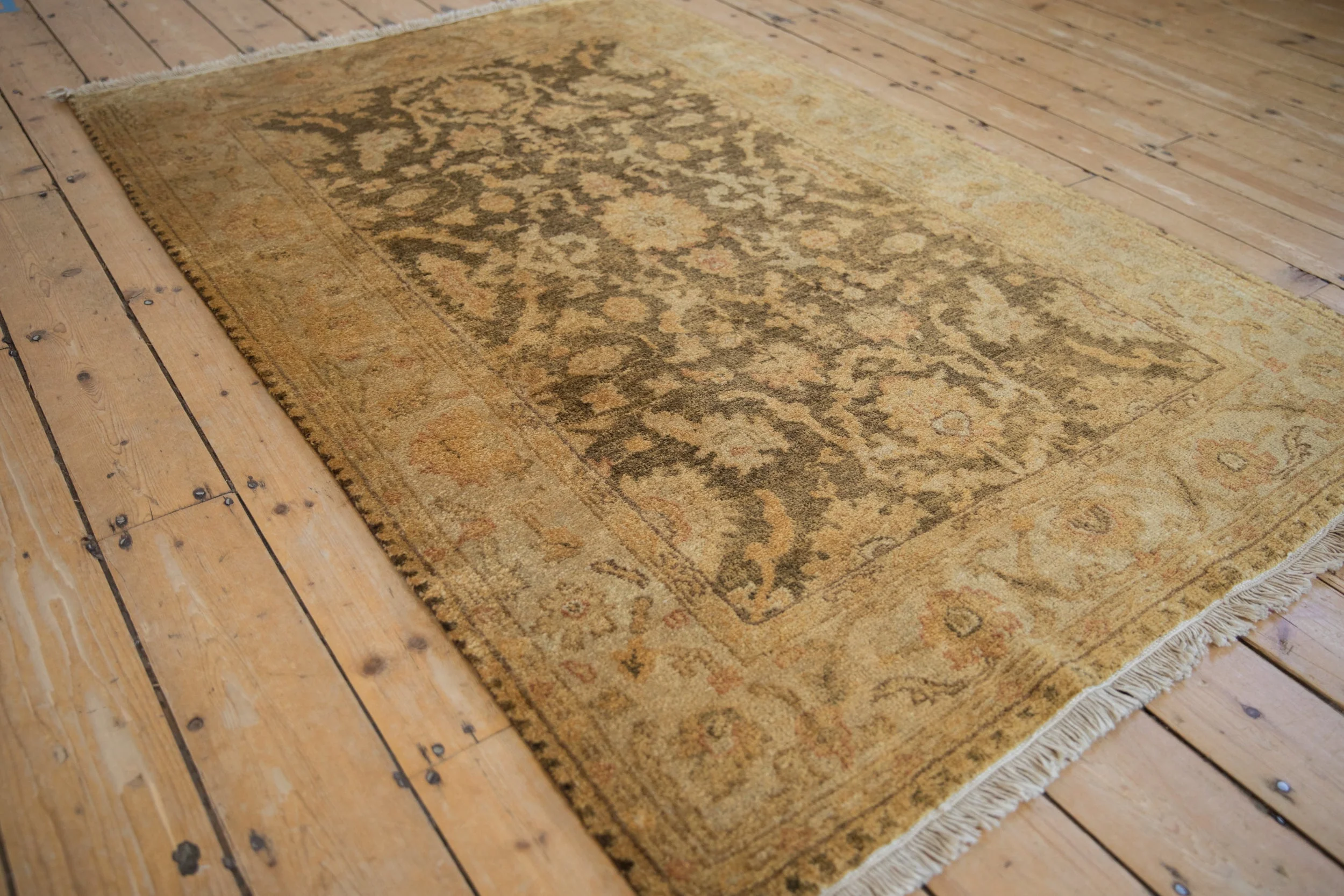 4x6 New Gold Wash Indian Oushak Design Rug - Image 5