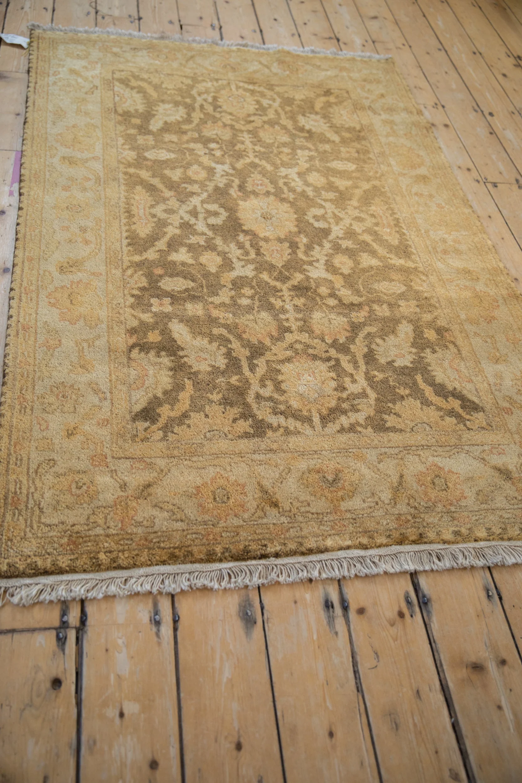 4x6 New Gold Wash Indian Oushak Design Rug - Image 8