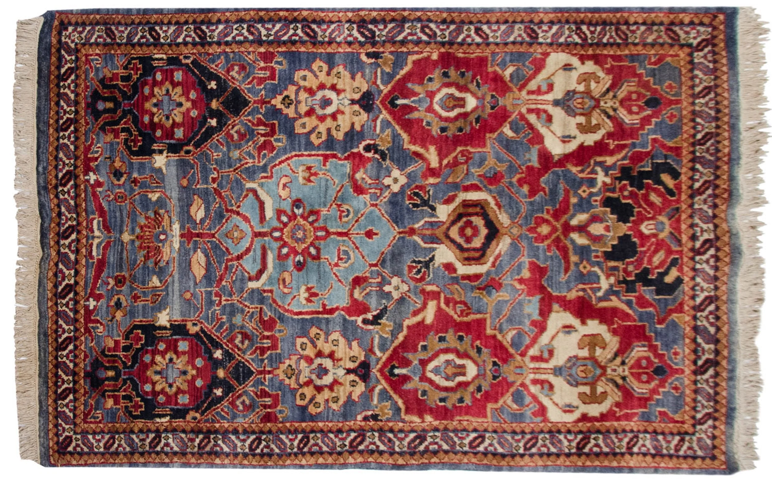 4x6 Vintage Agra Rug - Image 6