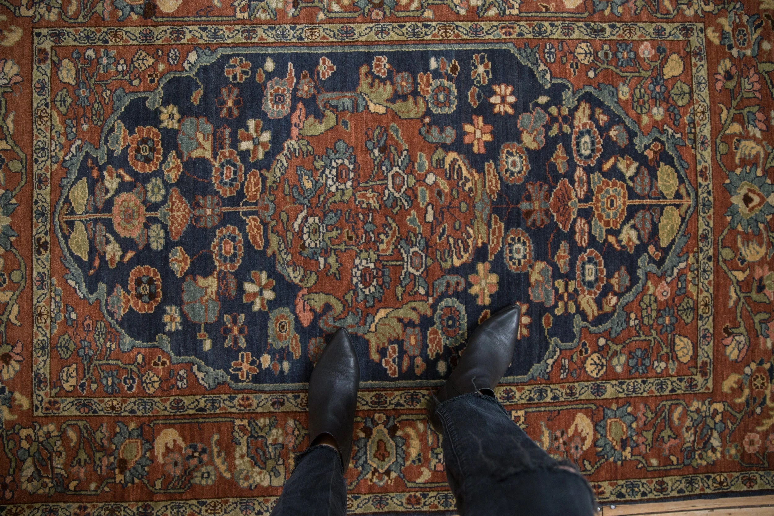 4x6 Vintage Armenian Hamadan Design Rug - Image 2