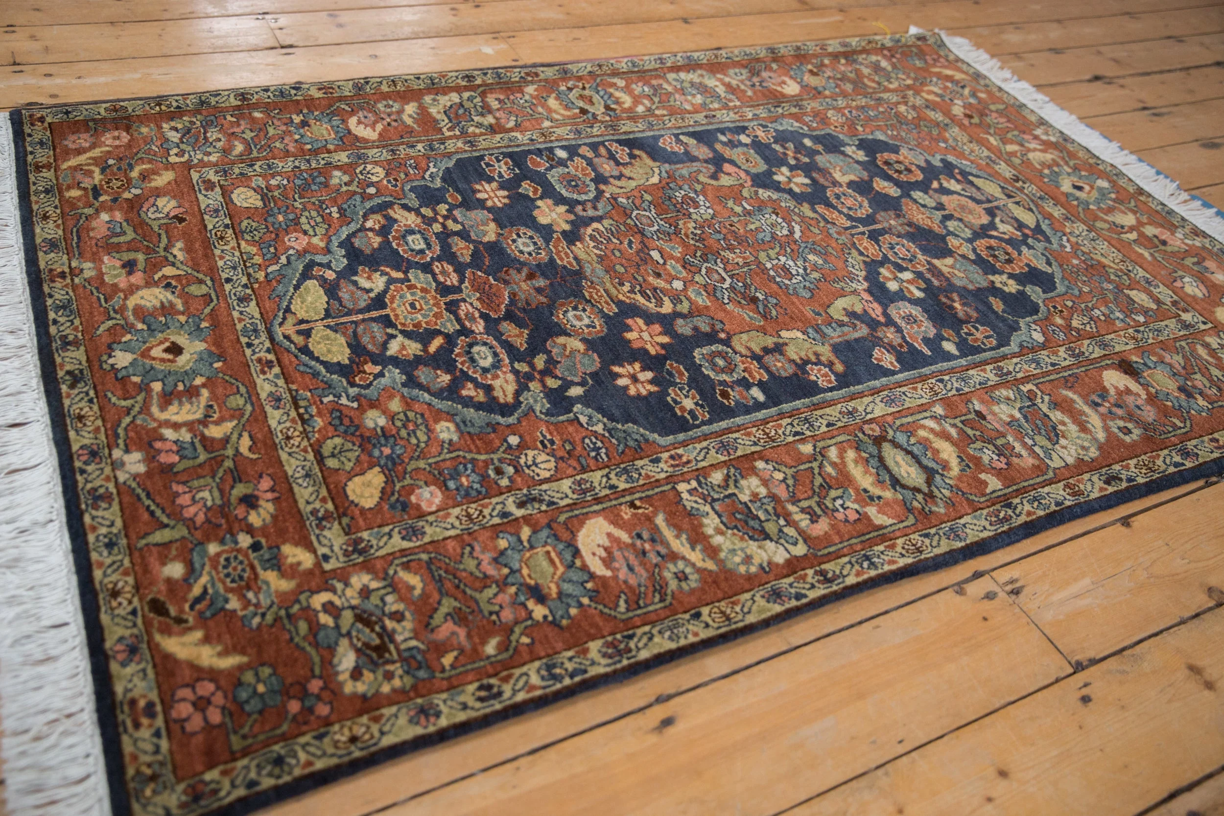 4x6 Vintage Armenian Hamadan Design Rug - Image 5