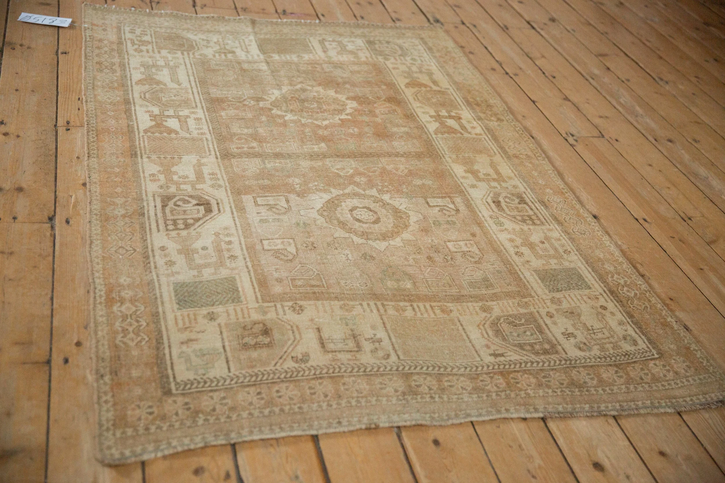 4x6 Vintage Distressed Afshar Rug - Image 4