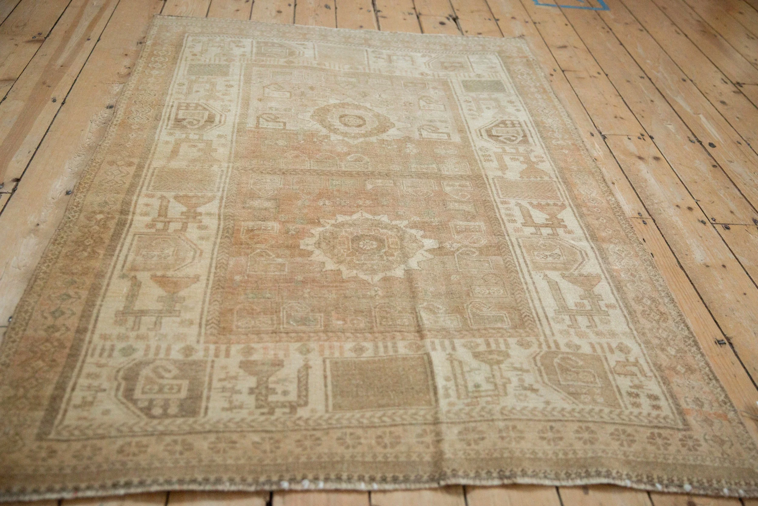 4x6 Vintage Distressed Afshar Rug - Image 7