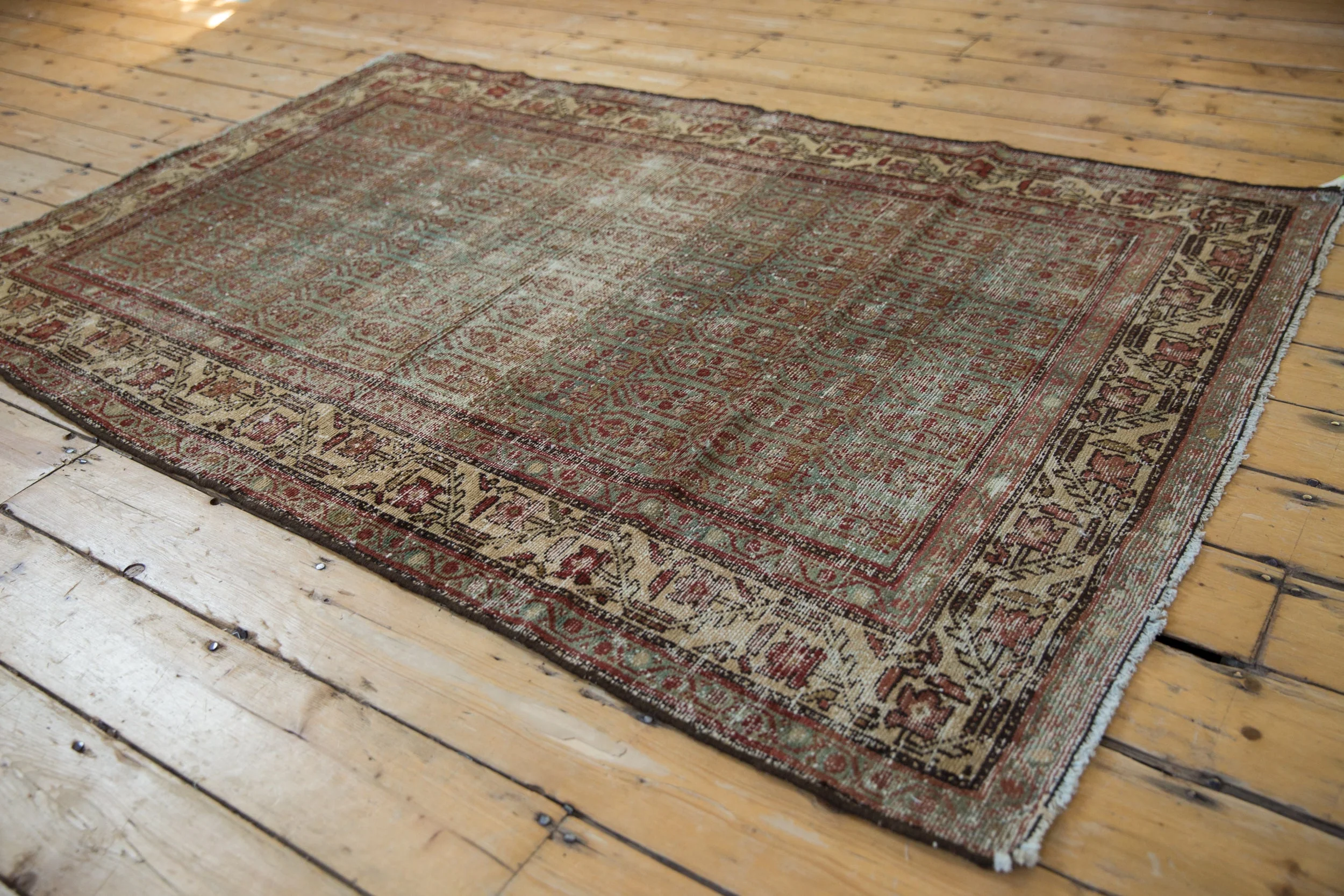 4x6 Vintage Distressed Hamadan Rug - Image 3