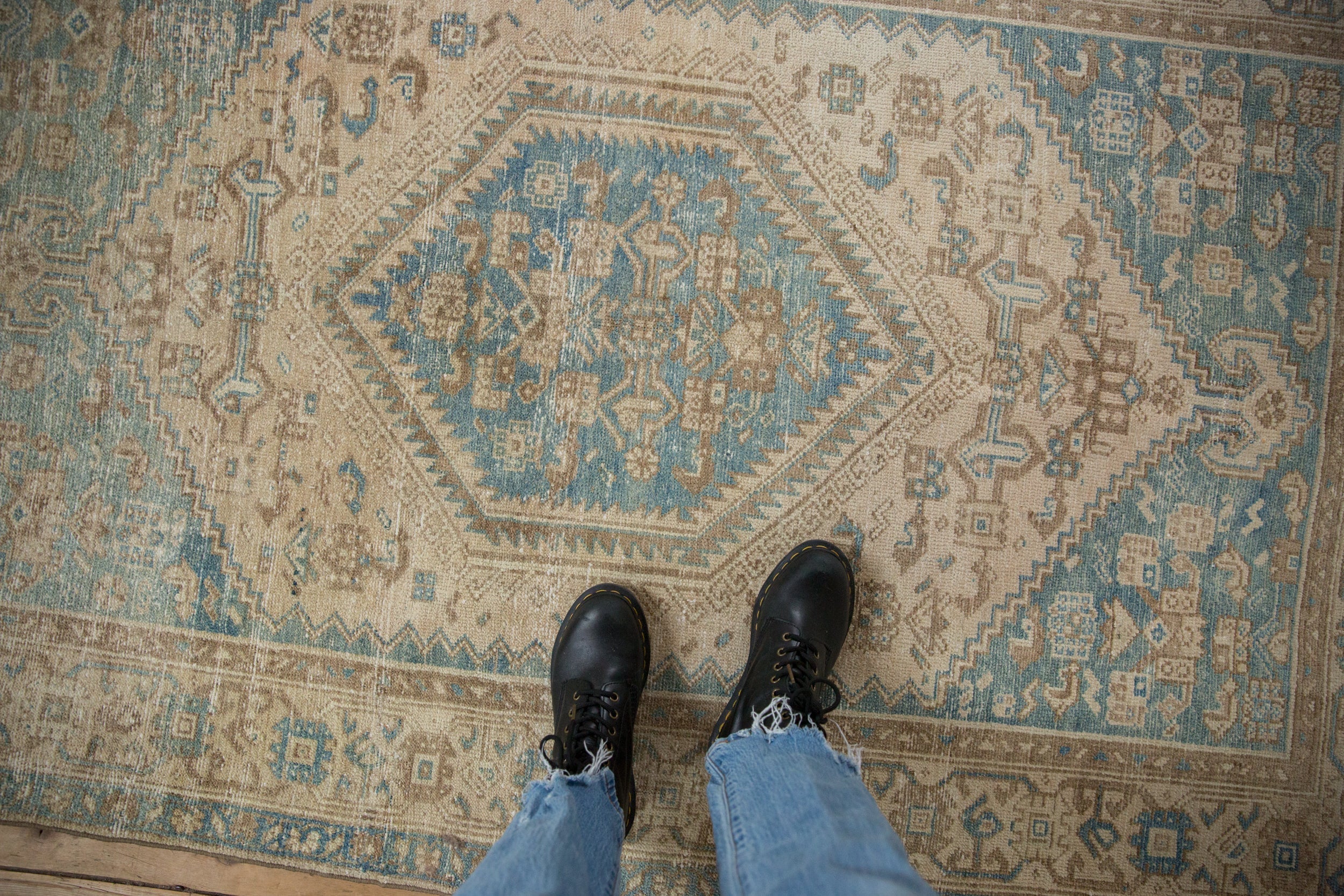 4x6 Vintage Distressed Hamadan Rug - Image 2