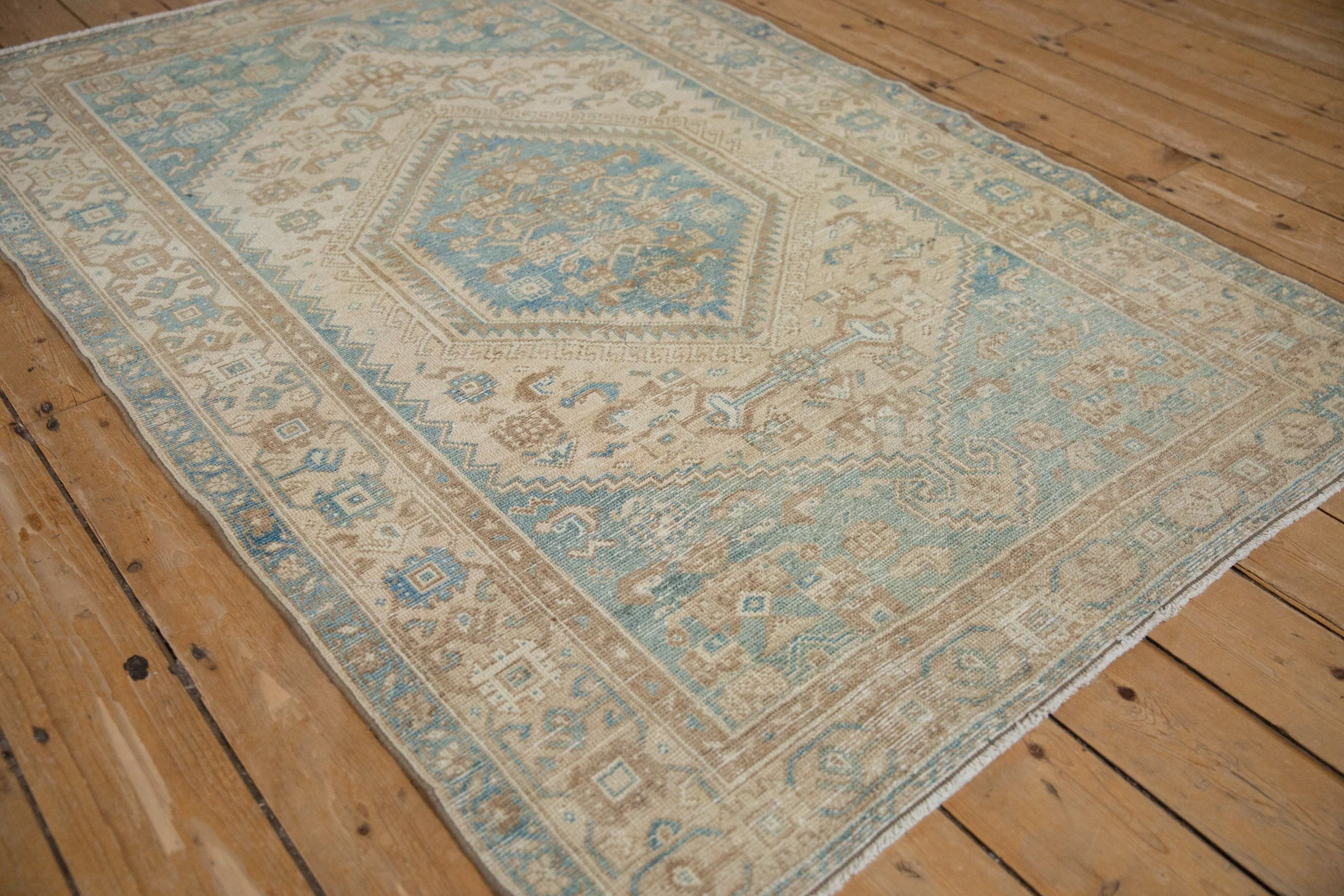 4x6 Vintage Distressed Hamadan Rug - Image 4