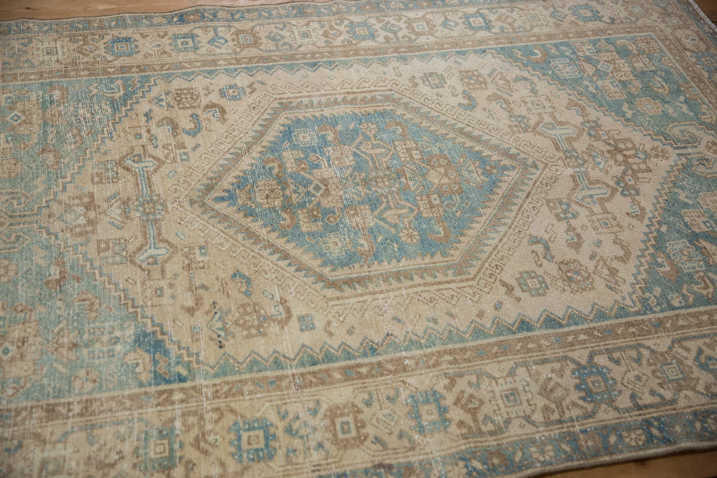4x6 Vintage Distressed Hamadan Rug - Image 6