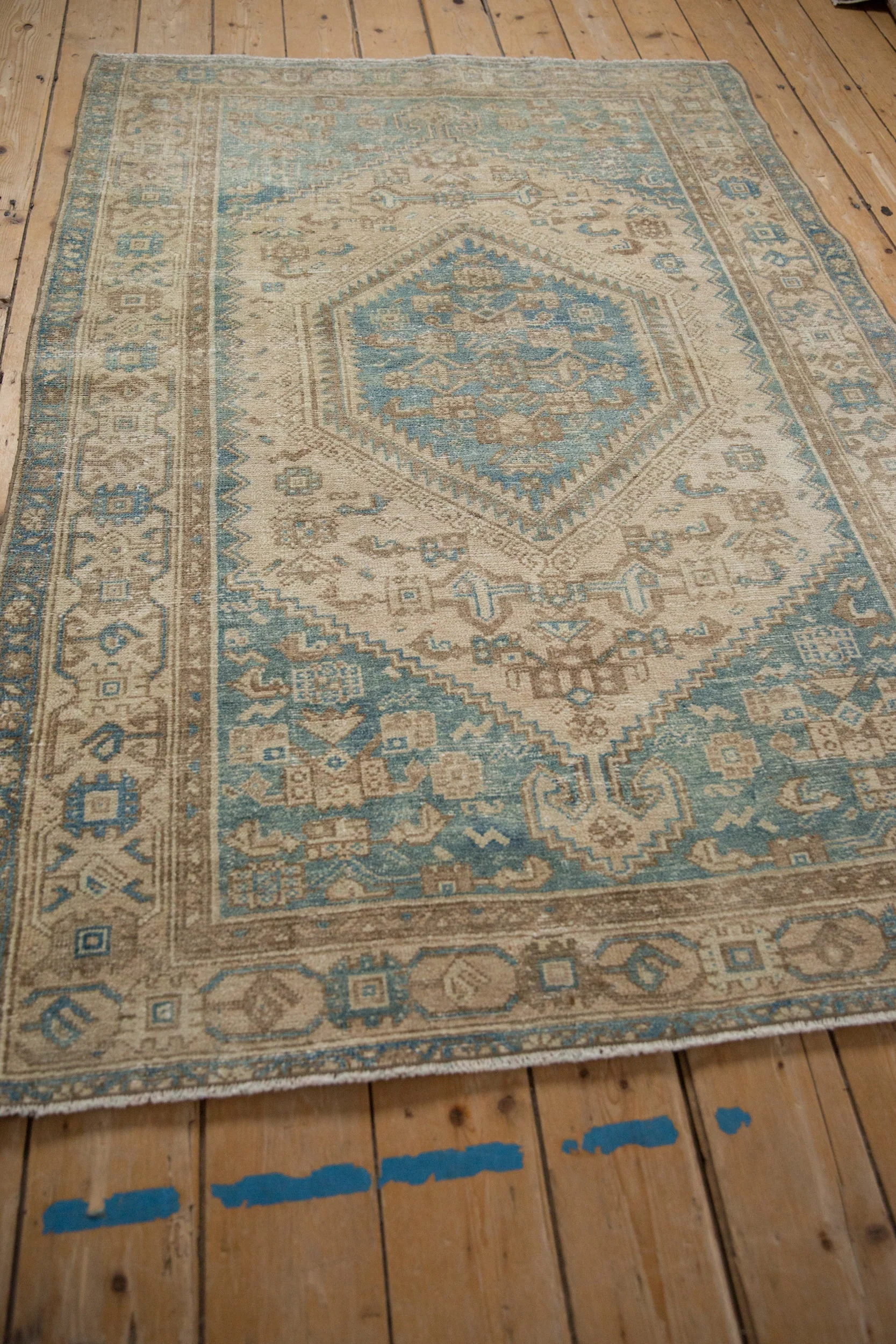 4x6 Vintage Distressed Hamadan Rug - Image 7