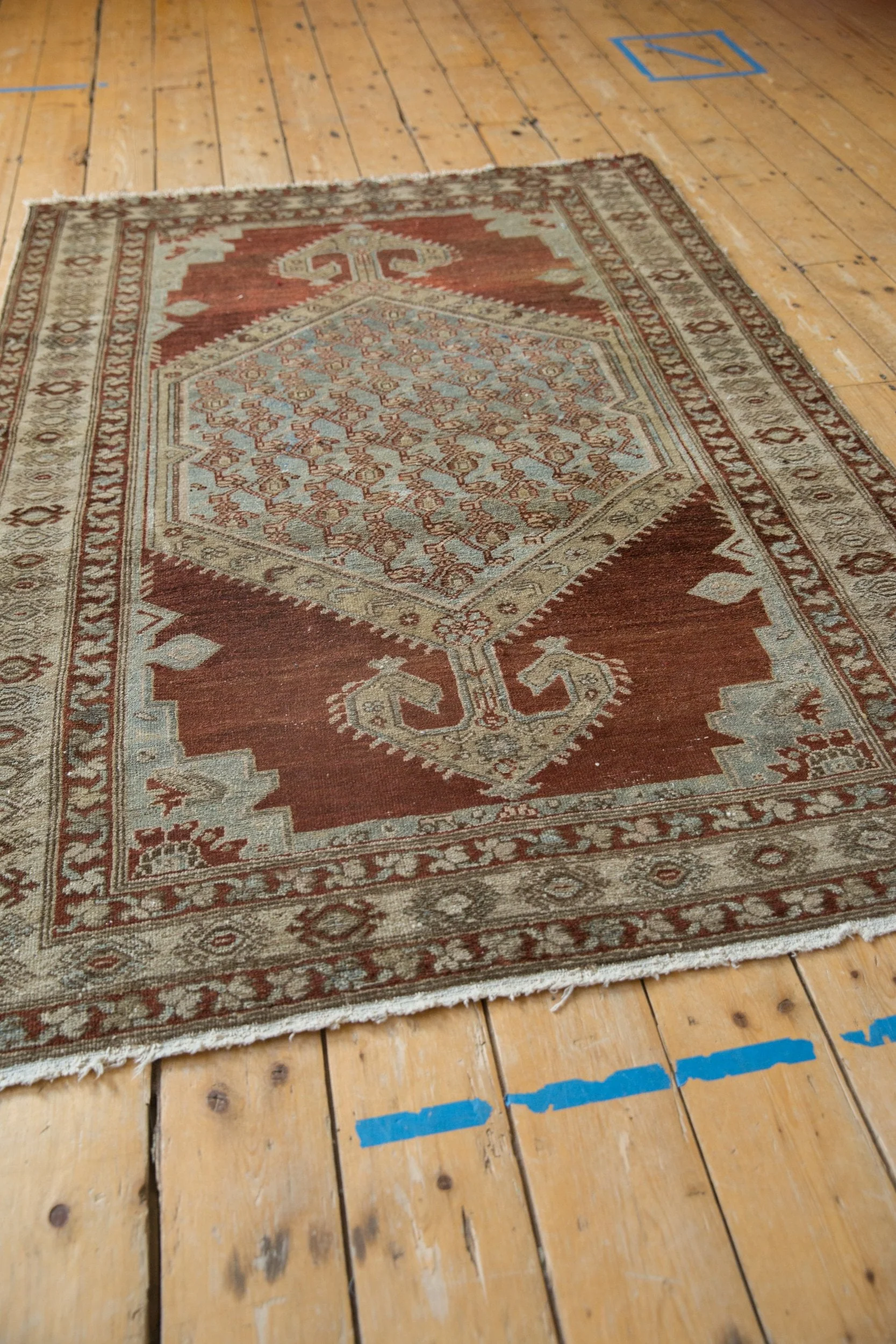 4x6 Vintage Distressed Malayer Rug - Image 10