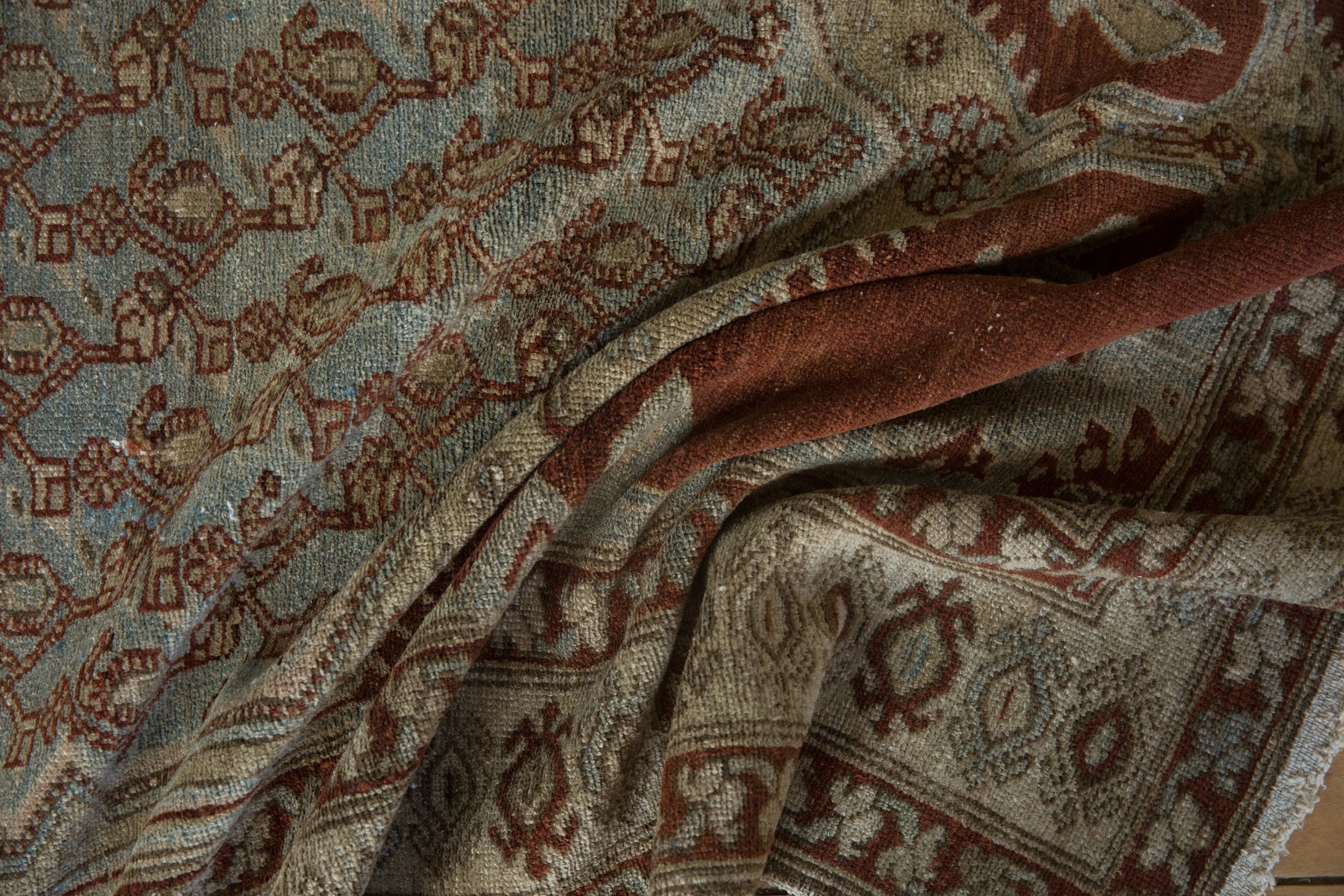 4x6 Vintage Distressed Malayer Rug - Image 12