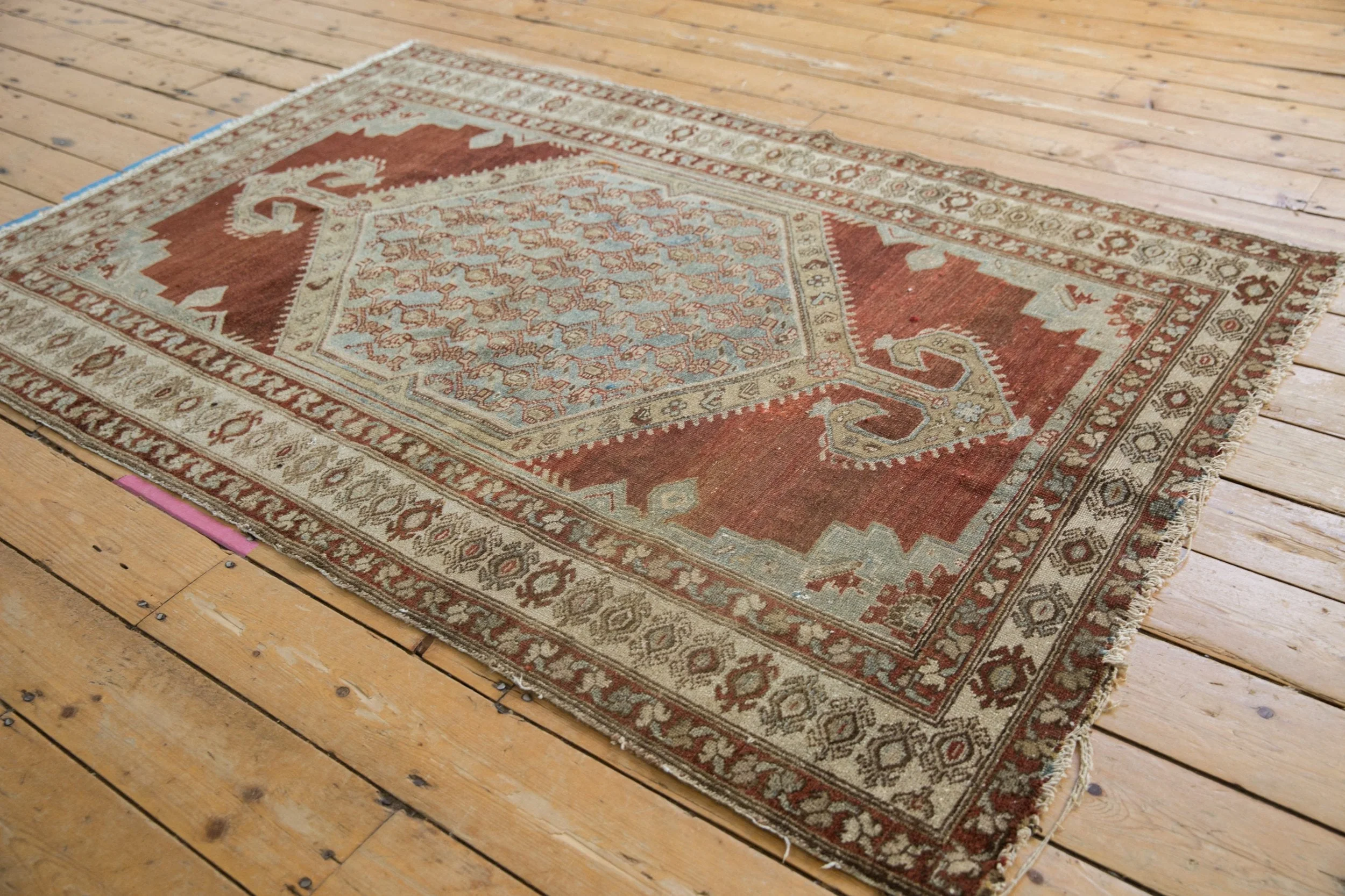 4x6 Vintage Distressed Malayer Rug - Image 3