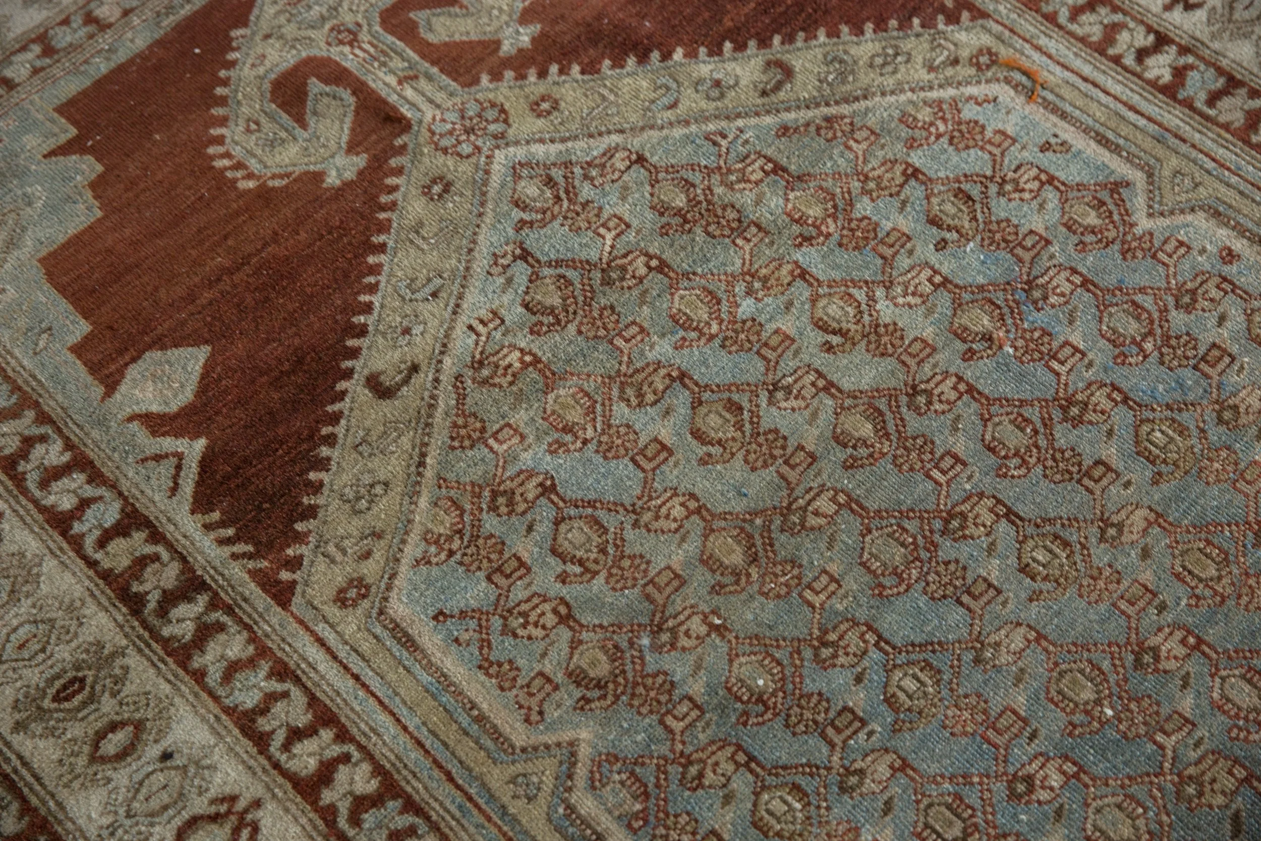 4x6 Vintage Distressed Malayer Rug - Image 6