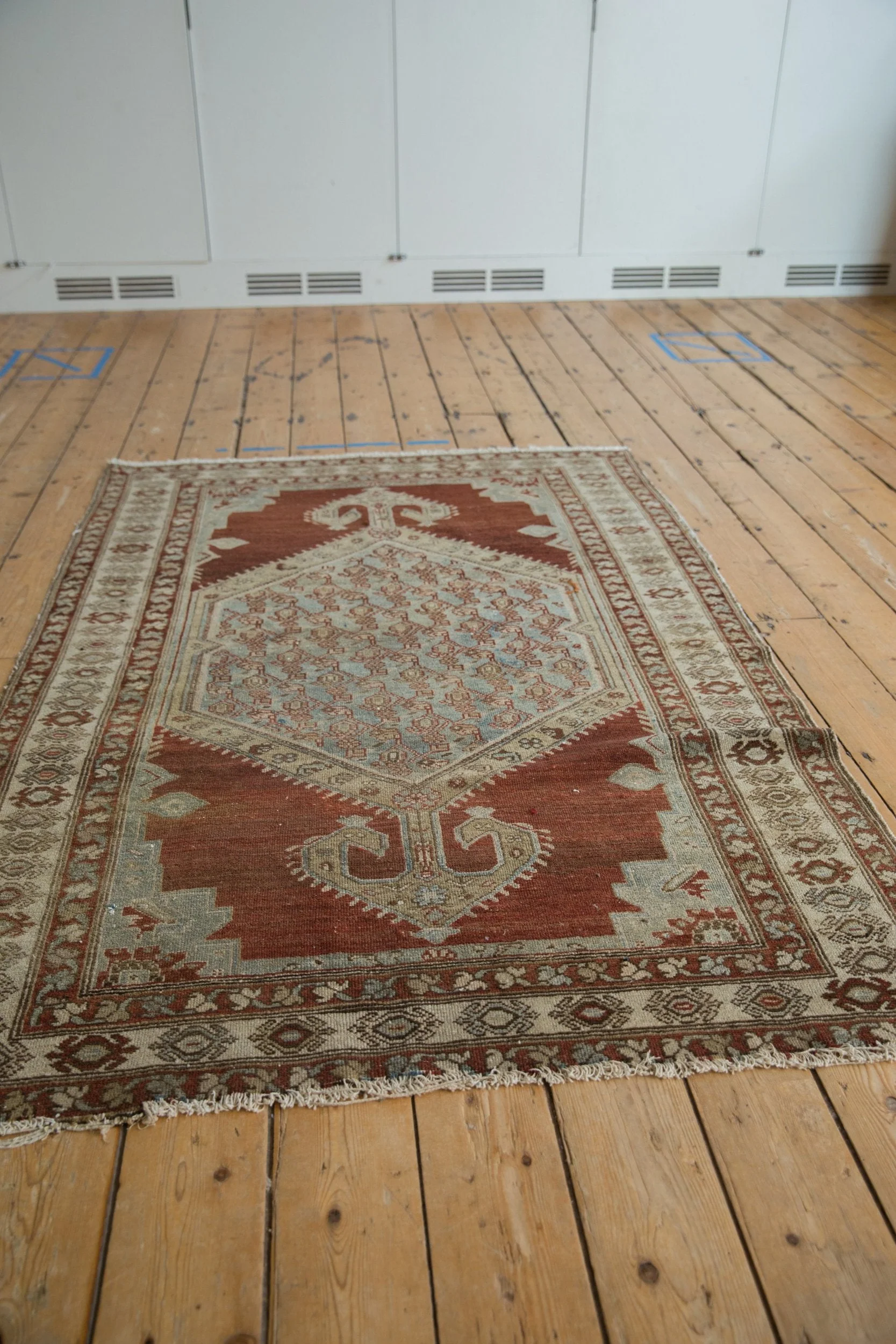 4x6 Vintage Distressed Malayer Rug - Image 7