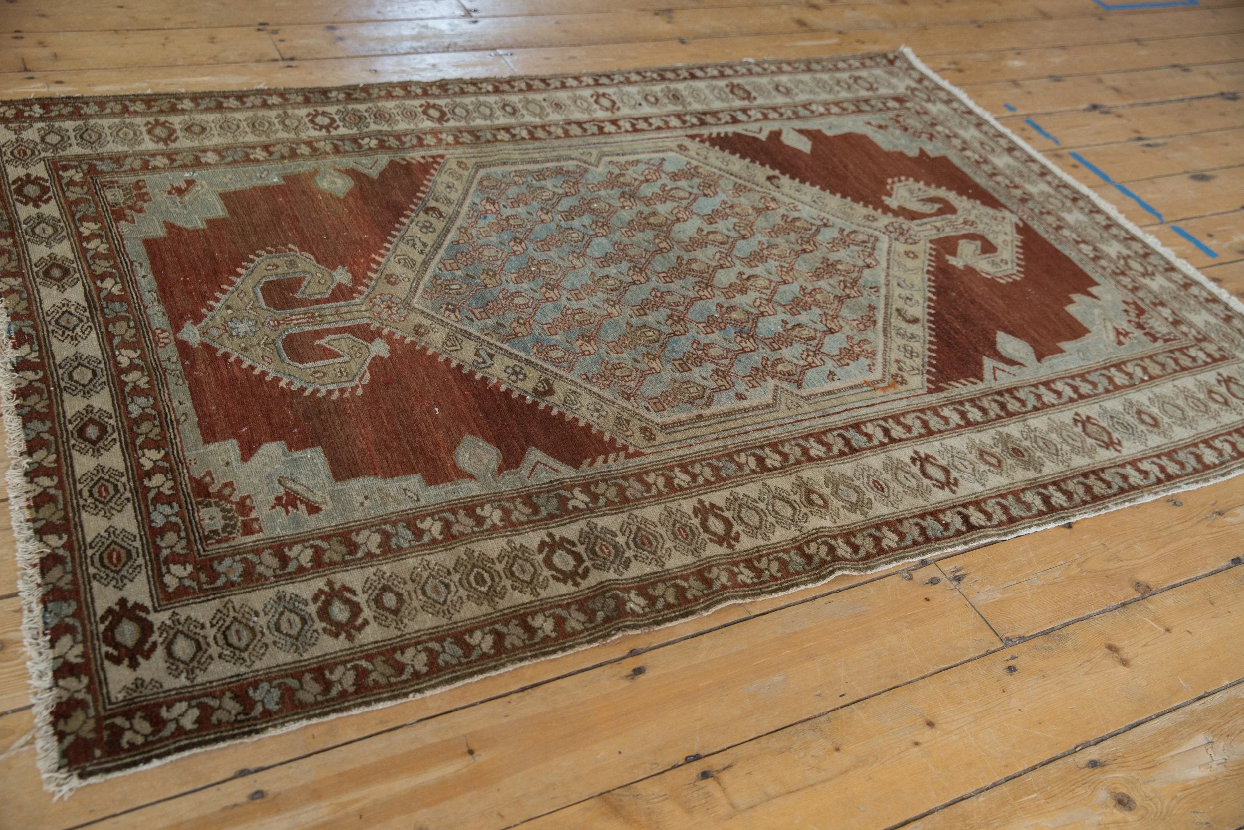 4x6 Vintage Distressed Malayer Rug - Image 8