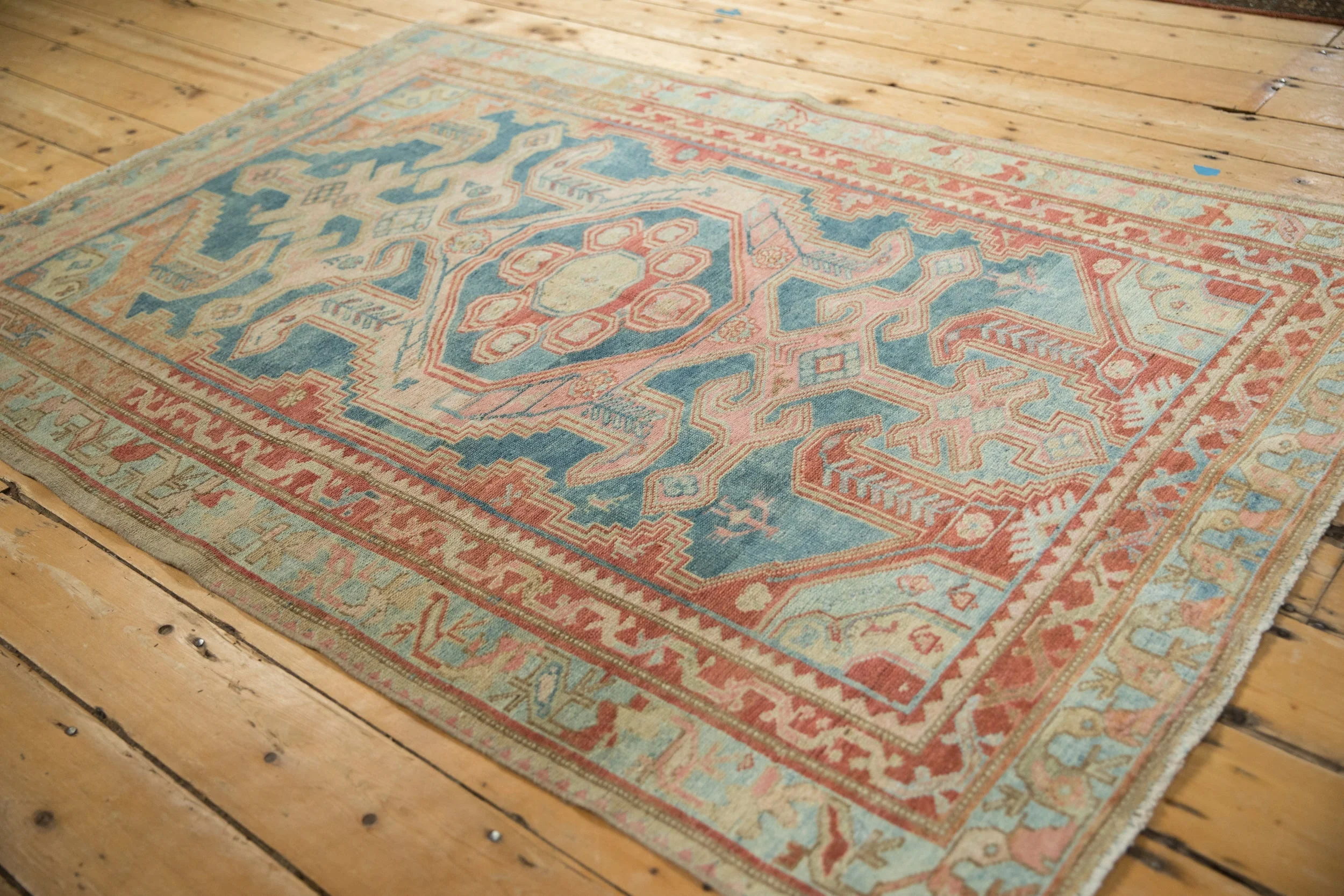 4x6 Vintage Distressed Malayer Rug - Image 6