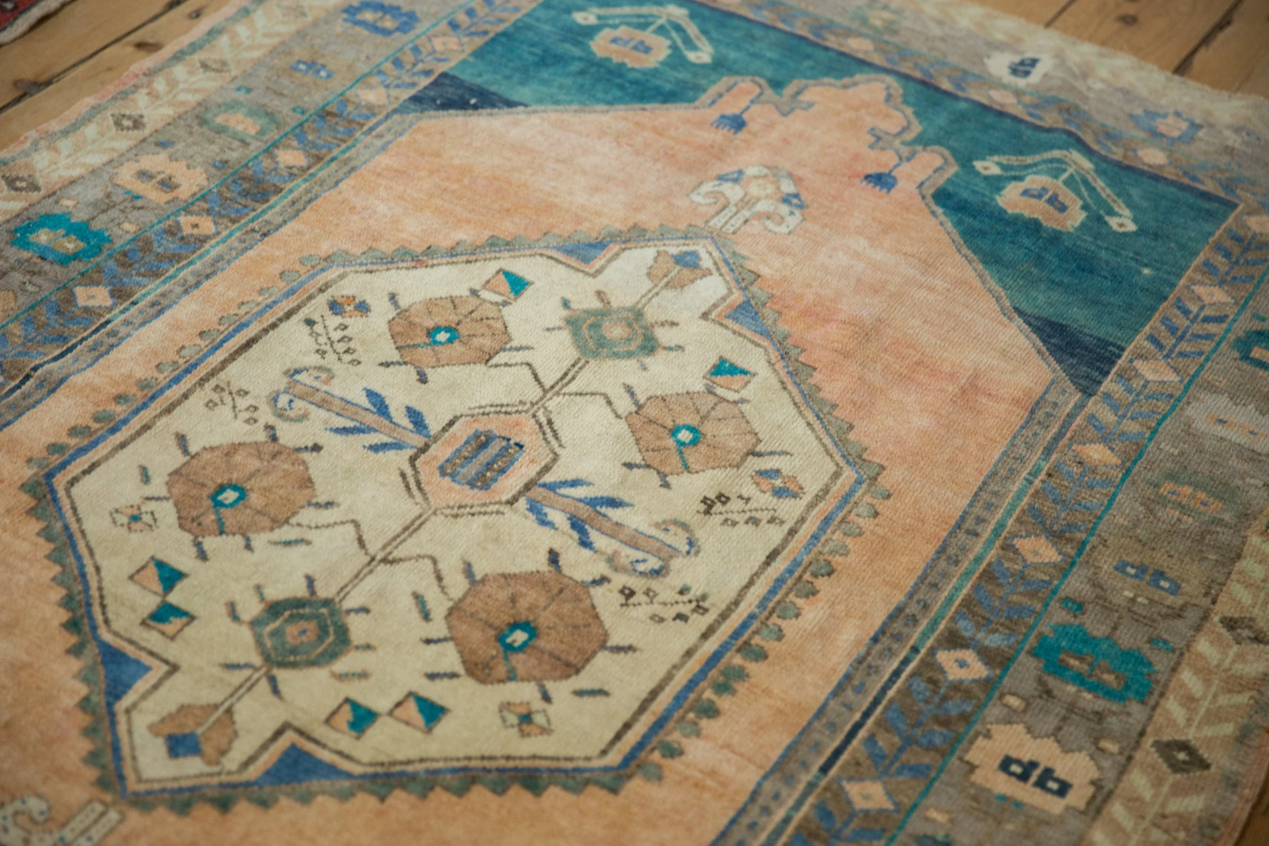 4x6 Vintage Distressed Oushak Rug - Image 5