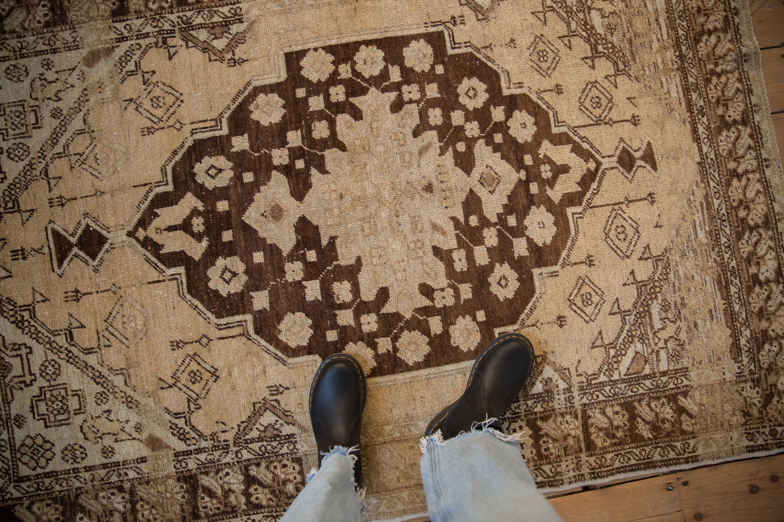 4x6 Vintage Distressed Oushak Rug - Image 2