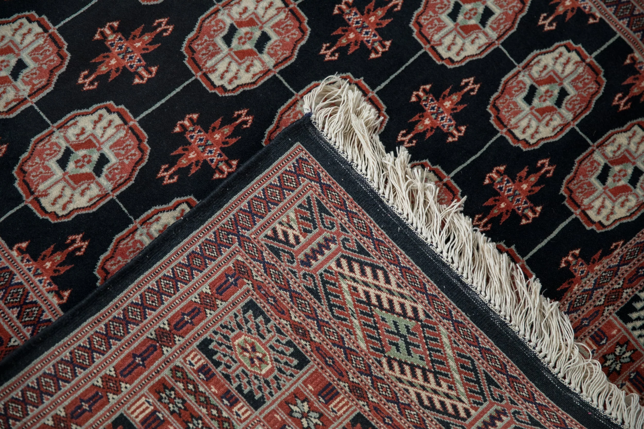 4x6 Vintage Fine Bokhara Rug - Image 9