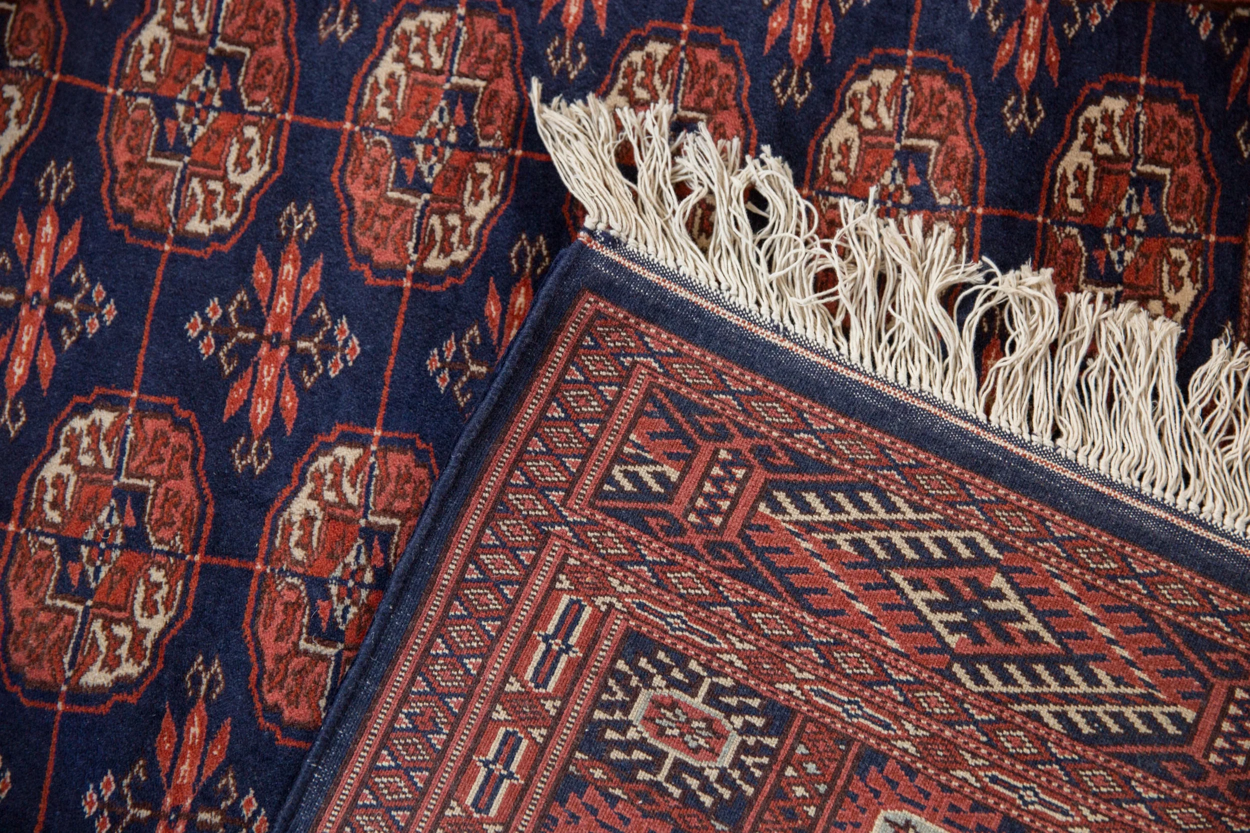 4x6 Vintage Fine Bokhara Rug - Image 8