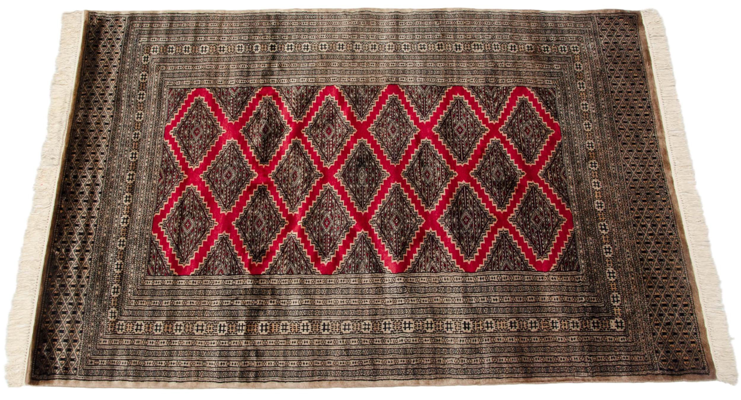 4x6 Vintage Fine Pakistani Turkmen Design Rug - Image 2