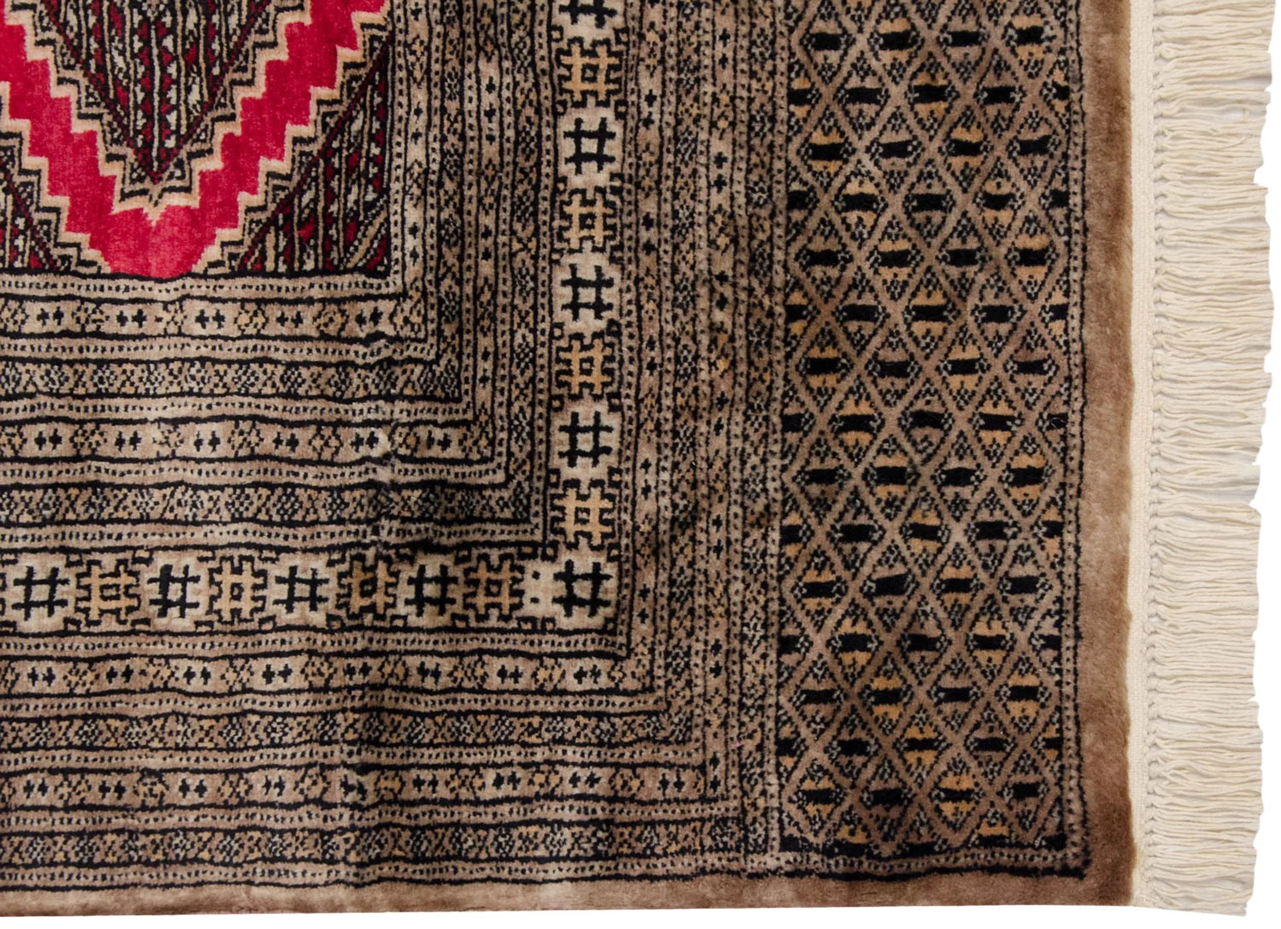 4x6 Vintage Fine Pakistani Turkmen Design Rug - Image 4