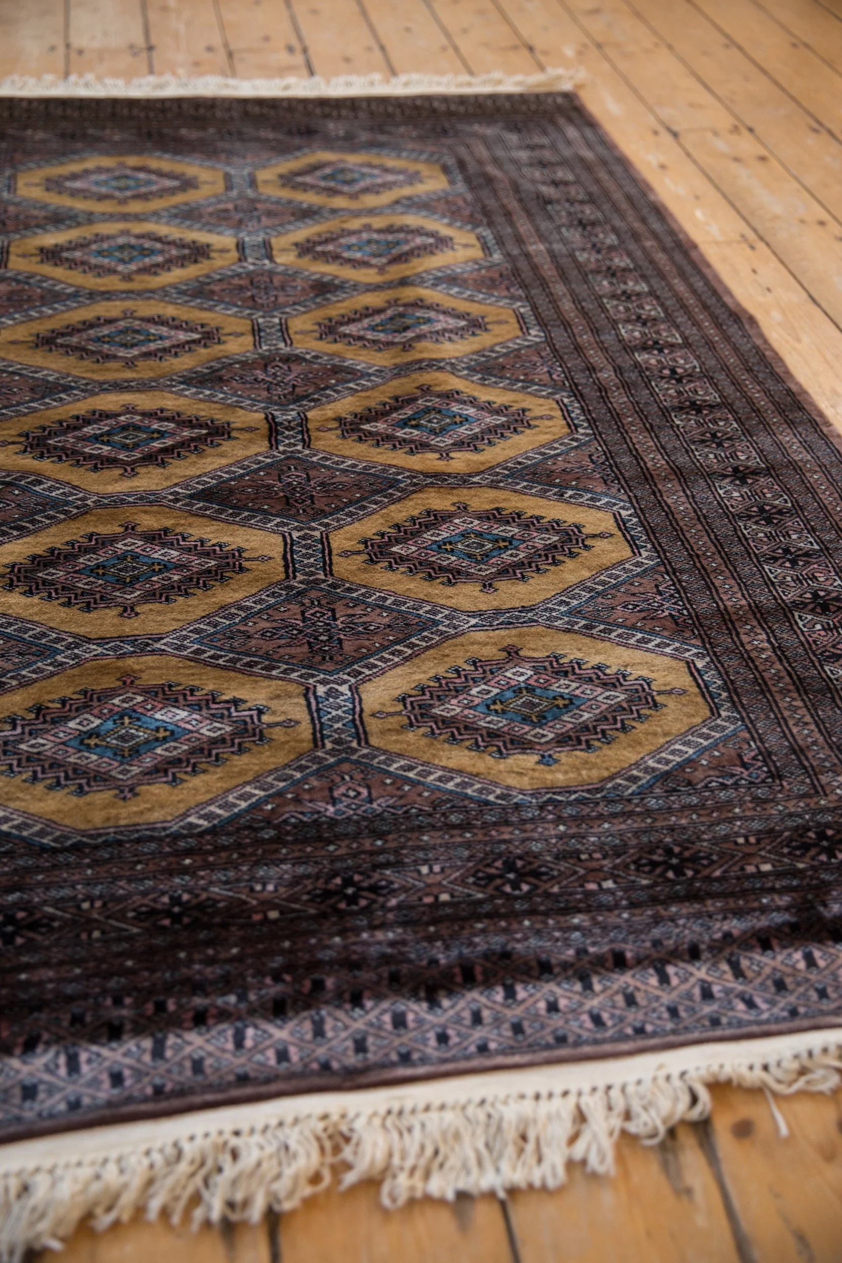 4x6 Vintage Fine Pakistani Turkmen Design Rug - Image 3