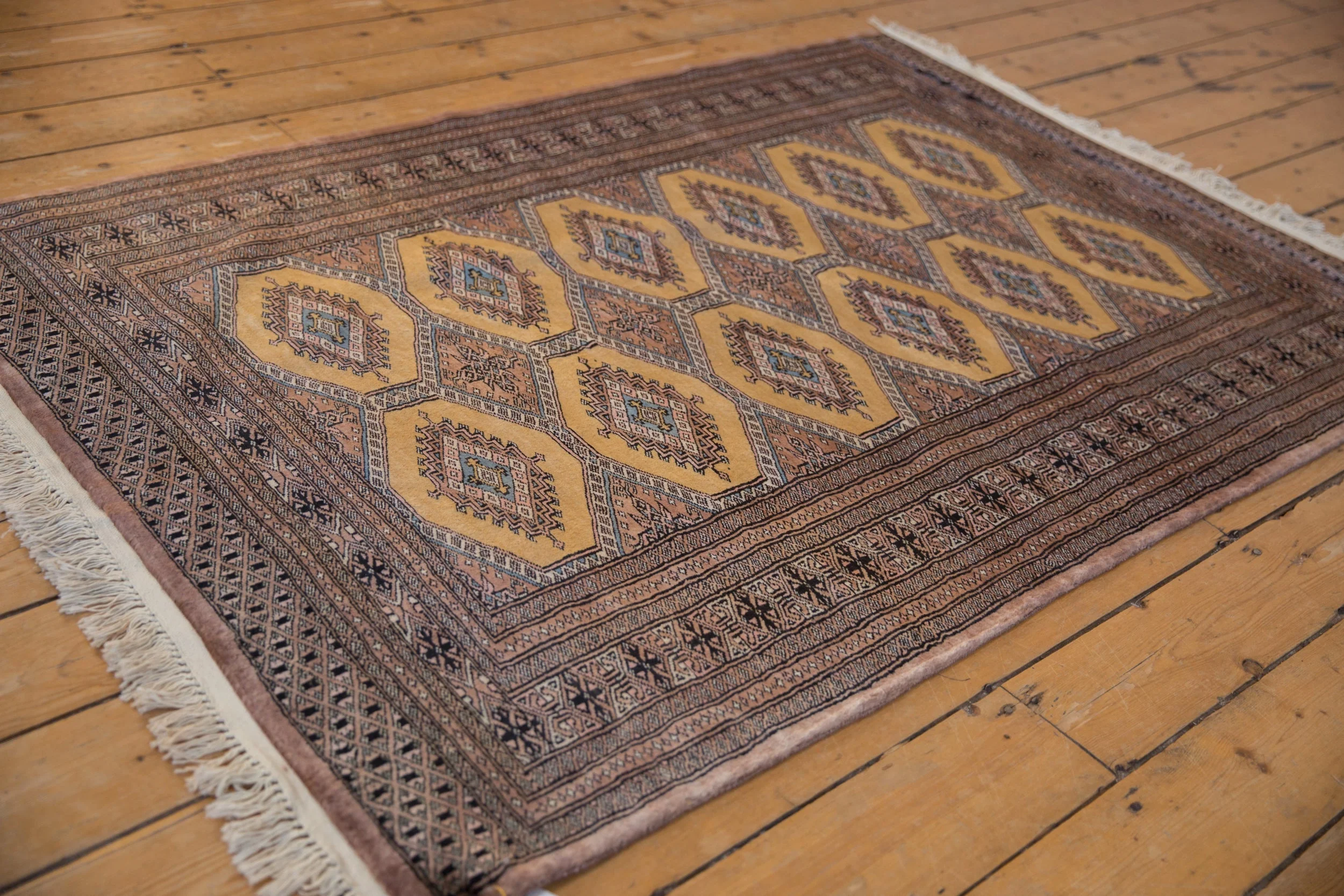 4x6 Vintage Fine Pakistani Turkmen Design Rug - Image 4