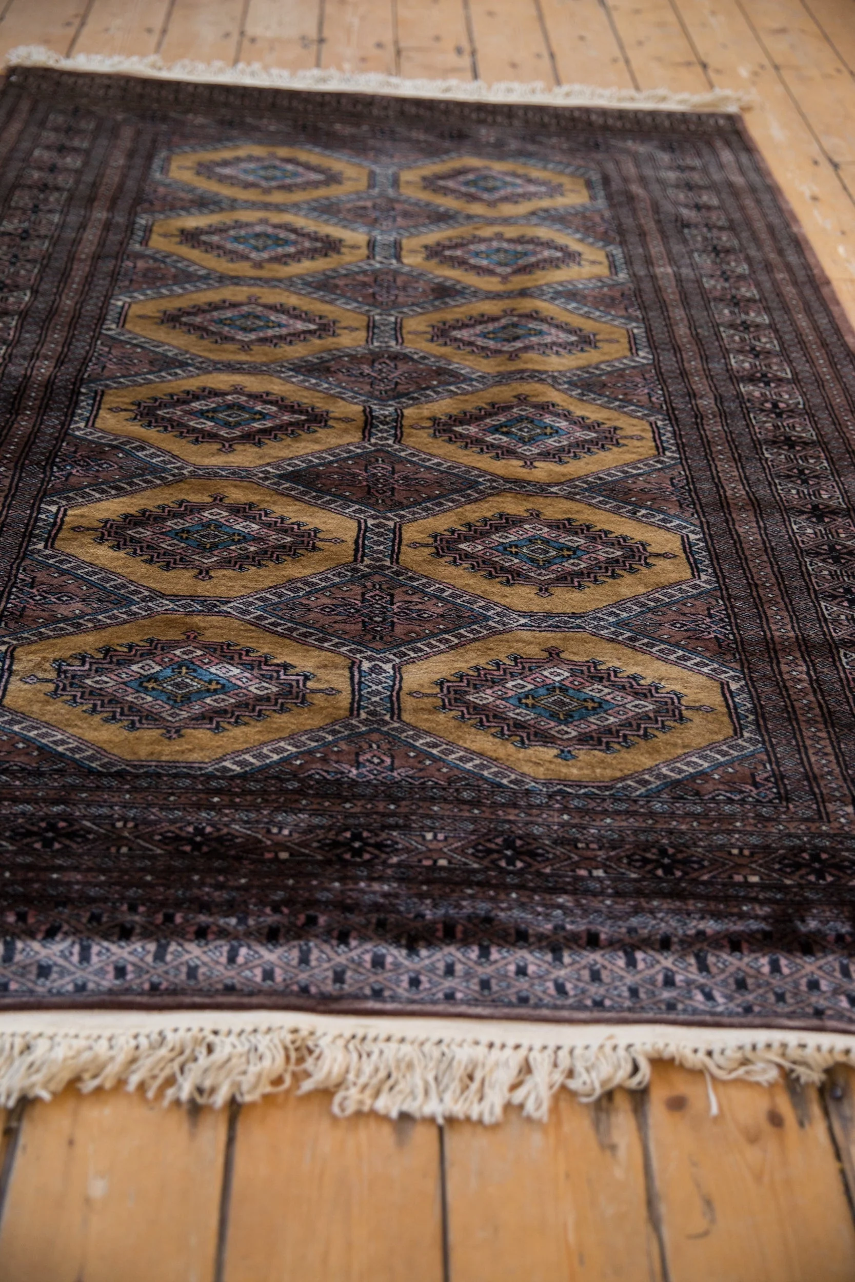 4x6 Vintage Fine Pakistani Turkmen Design Rug - Image 6