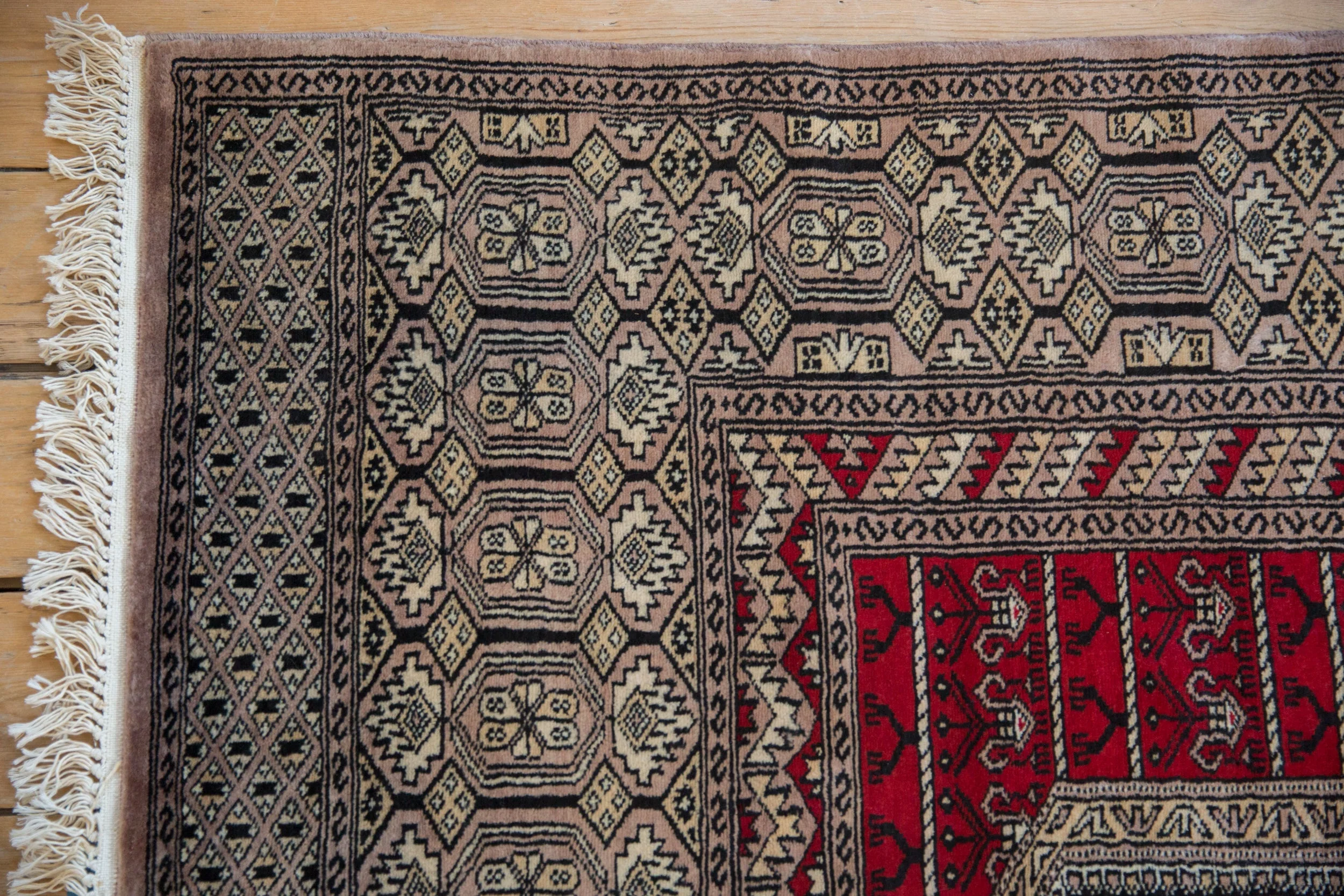 4x6 Vintage Fine Pakistani Turkmen Design Rug - Image 3