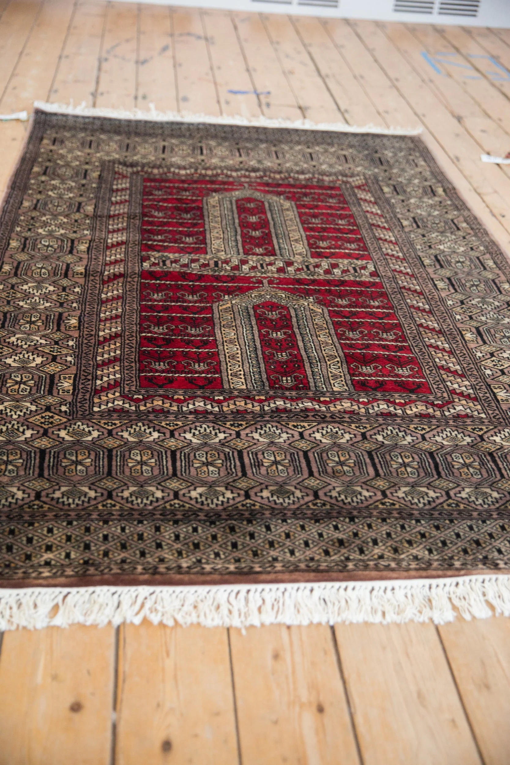 4x6 Vintage Fine Pakistani Turkmen Design Rug - Image 6