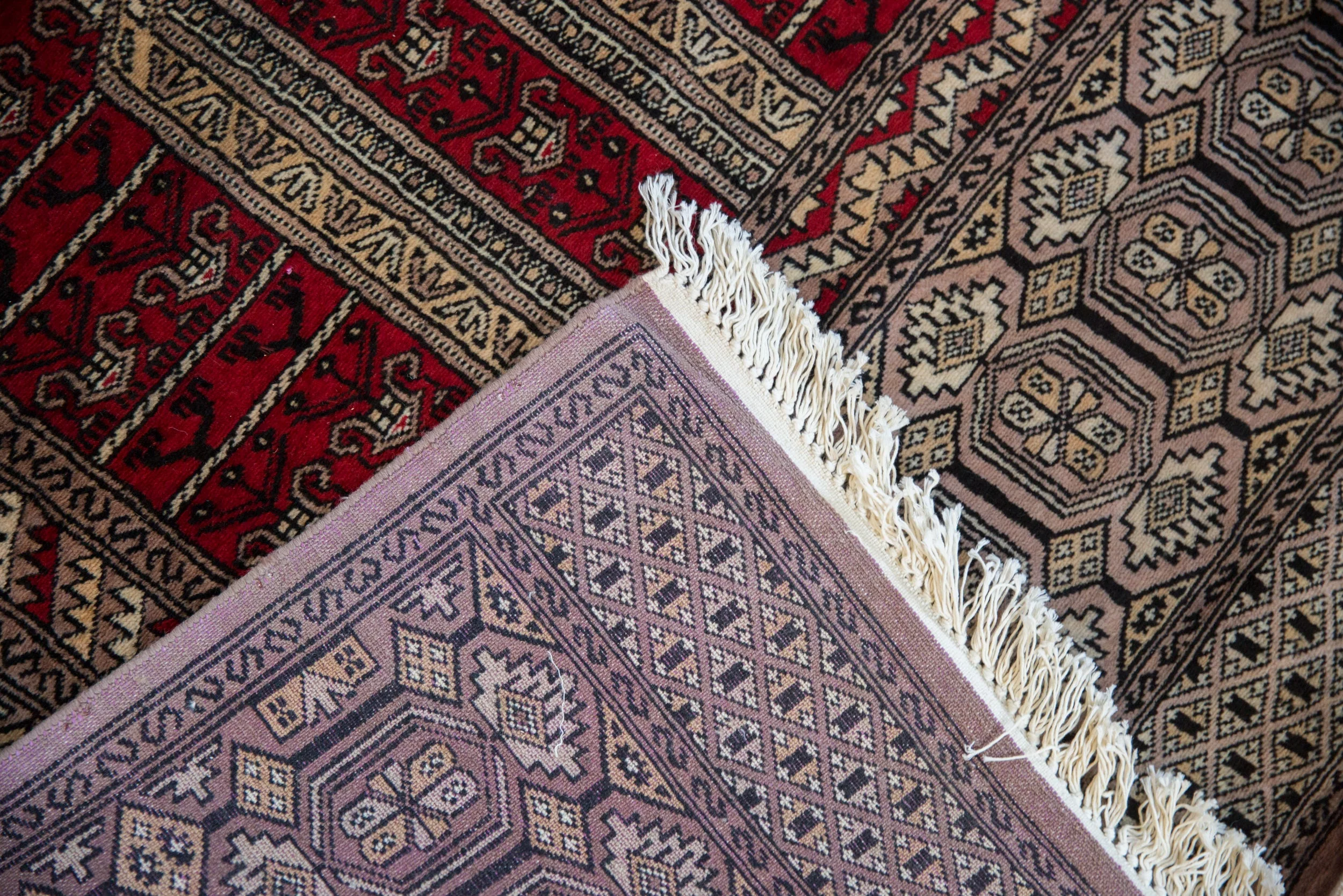 4x6 Vintage Fine Pakistani Turkmen Design Rug - Image 9