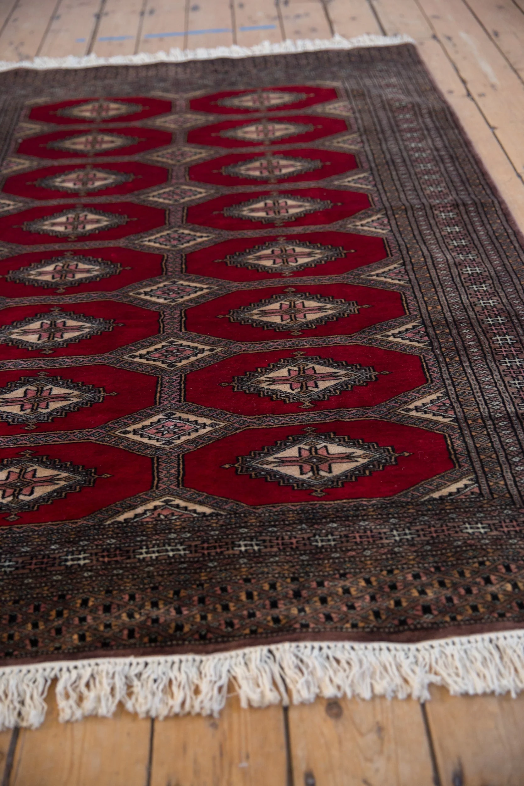 4x6 Vintage Fine Pakistani Turkmen Design Rug - Image 4