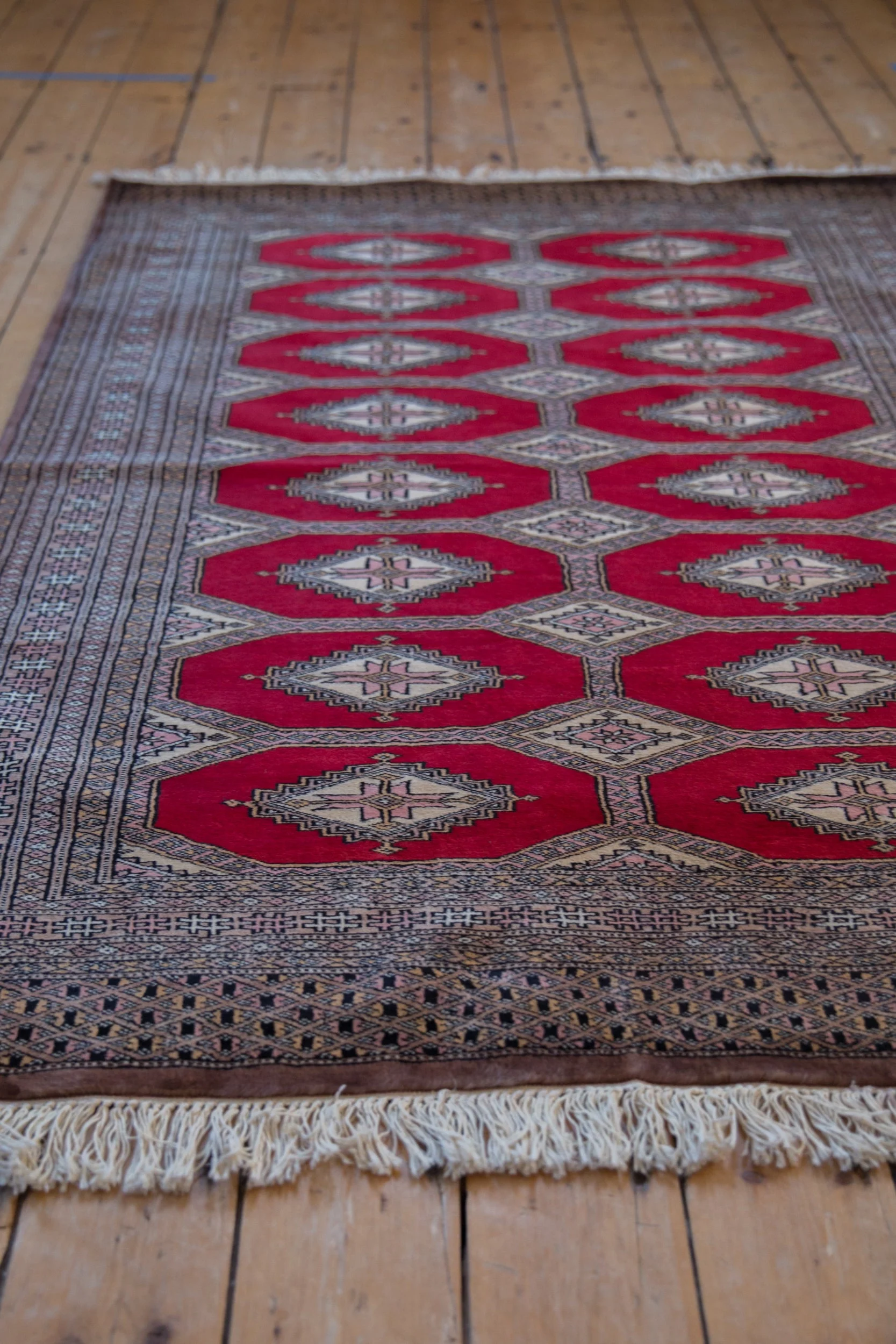 4x6 Vintage Fine Pakistani Turkmen Design Rug - Image 6