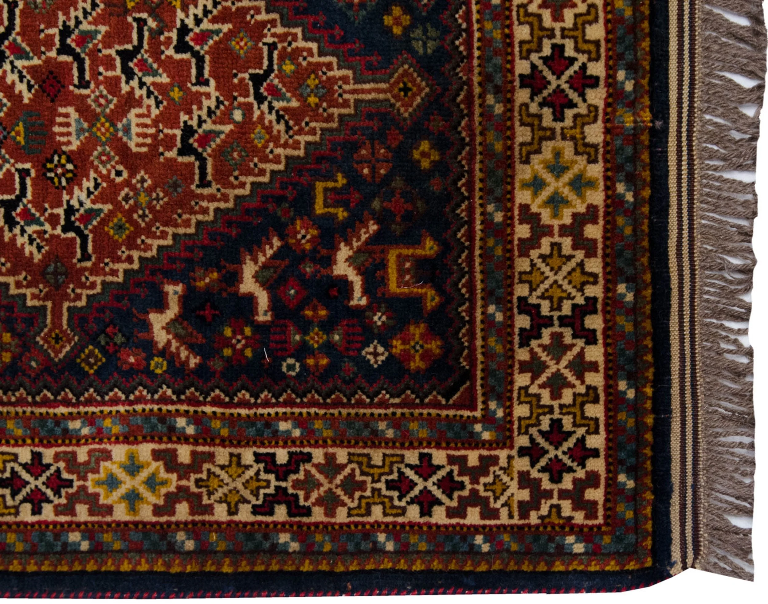 4x6 Vintage Indian Shiraz Design Rug - Image 5