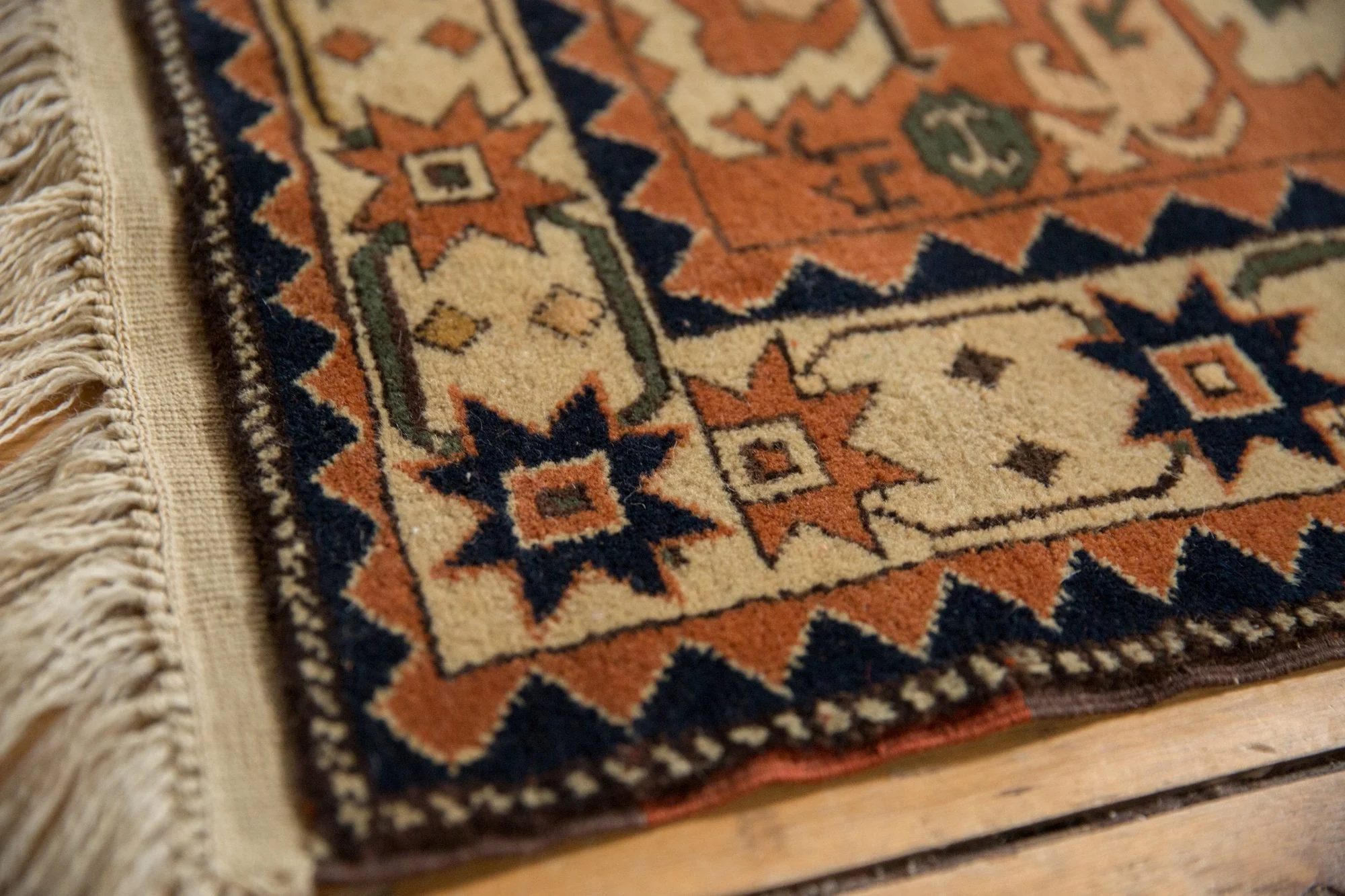 4x6 Vintage Romanian Kazak Design Rug - Image 10