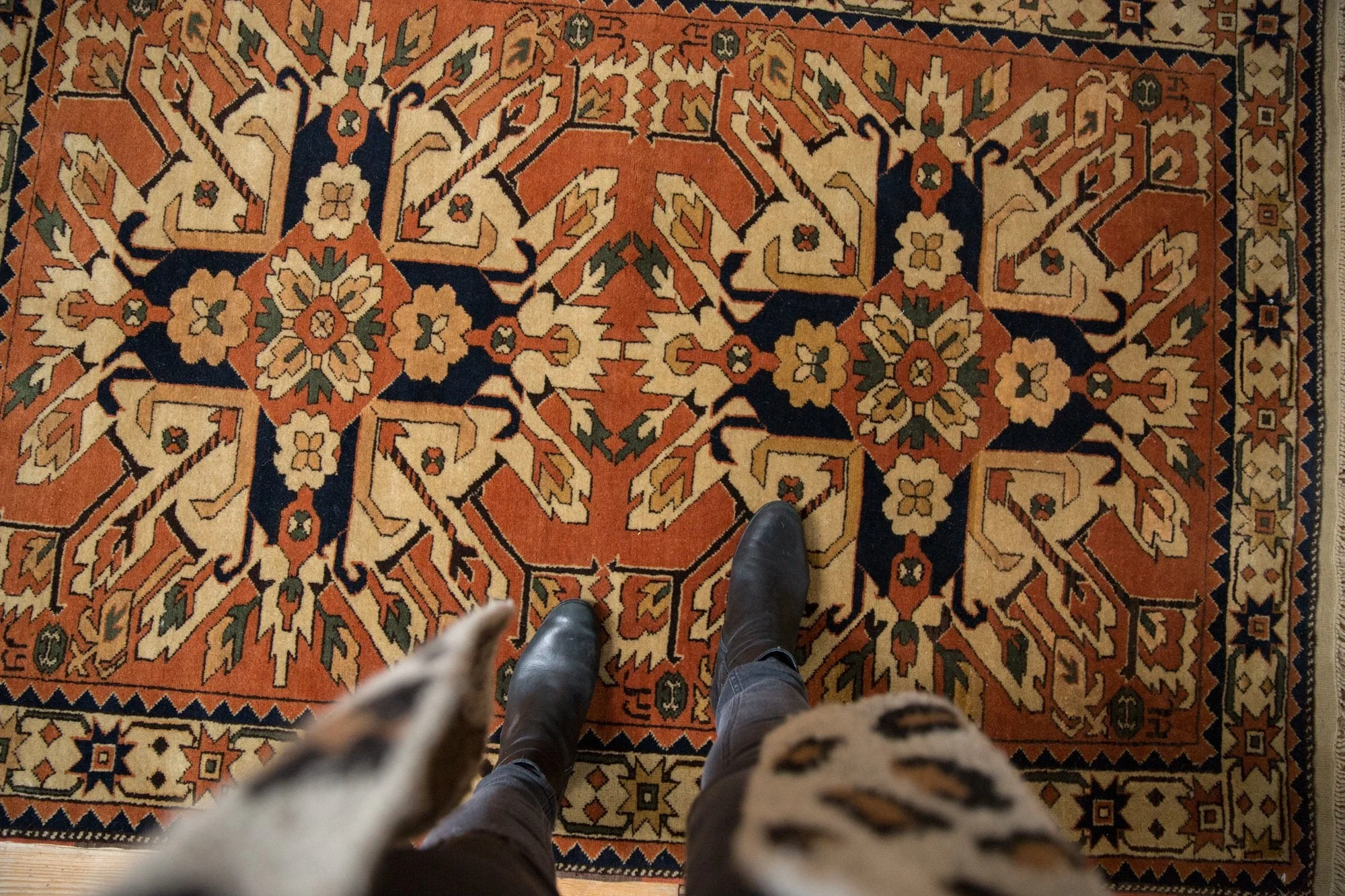 4x6 Vintage Romanian Kazak Design Rug - Image 2