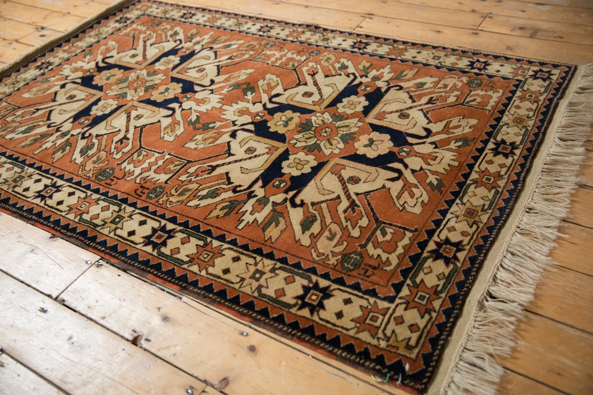 4x6 Vintage Romanian Kazak Design Rug - Image 3