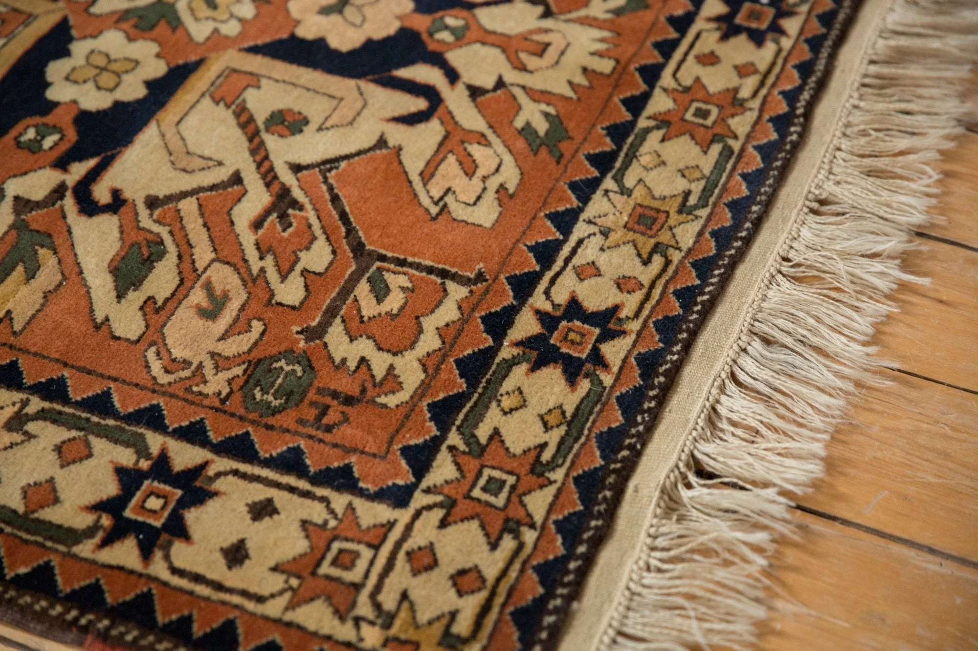 4x6 Vintage Romanian Kazak Design Rug - Image 4
